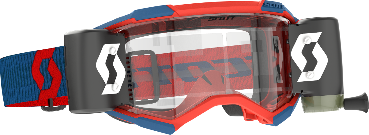 Scott Gafas de Cross  Fury Azul Oscuro-Rojo Neón-Transparente