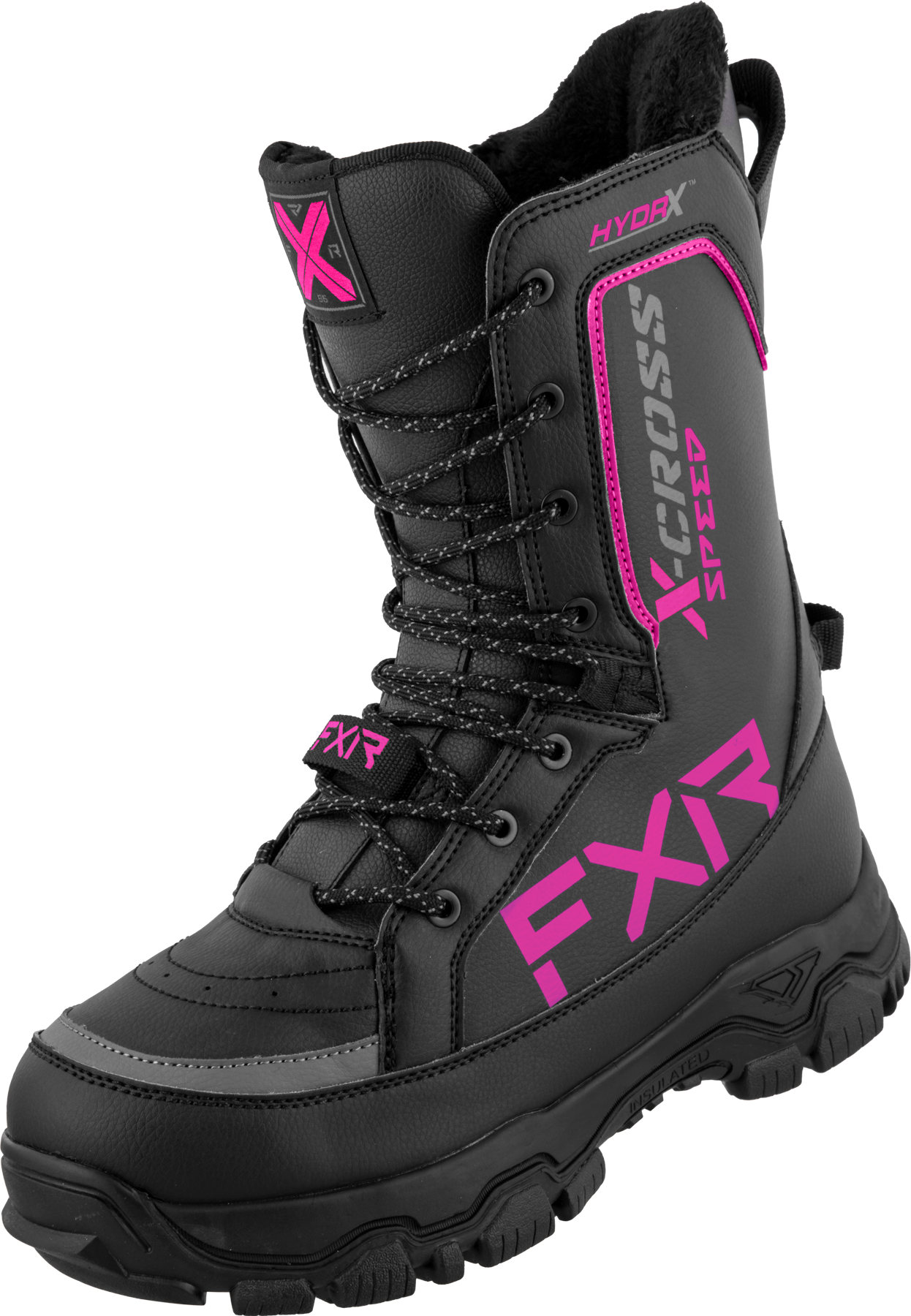 FXR Botas de Moto de Nieve  X-Cross Speed Negro-Fúcsia