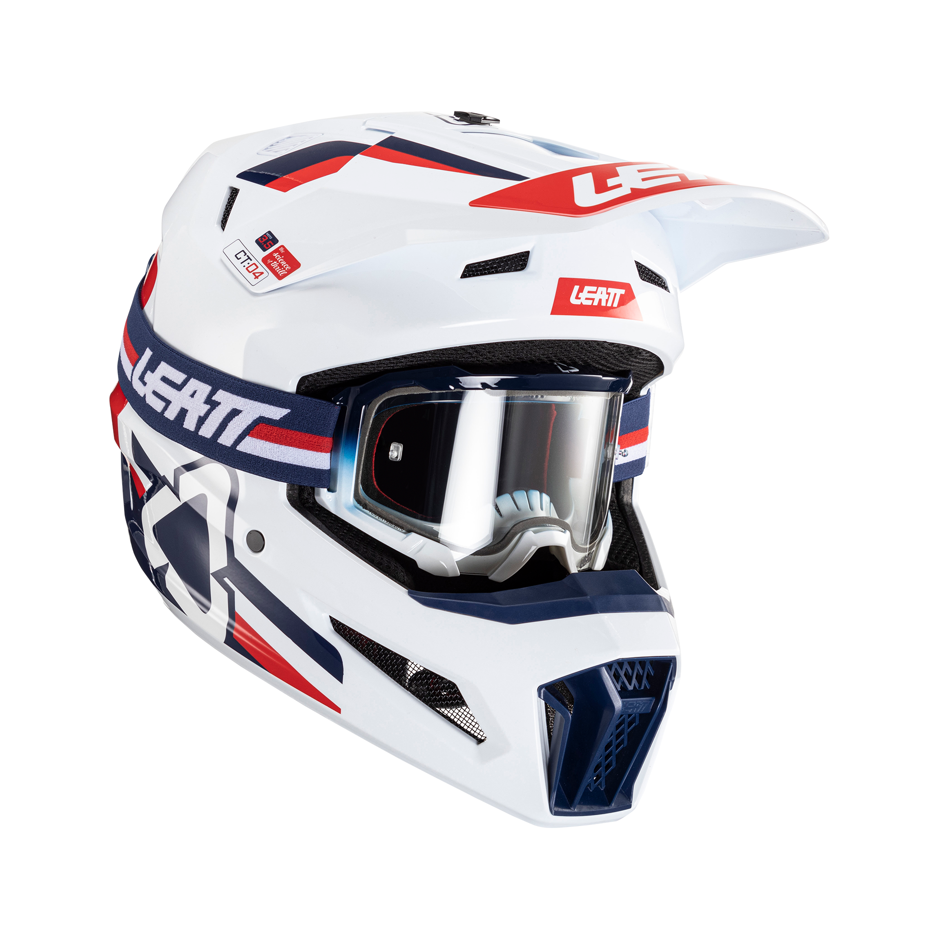 Leatt Casco de Cross con Gafas  Kit Moto 3.5 V24 Real