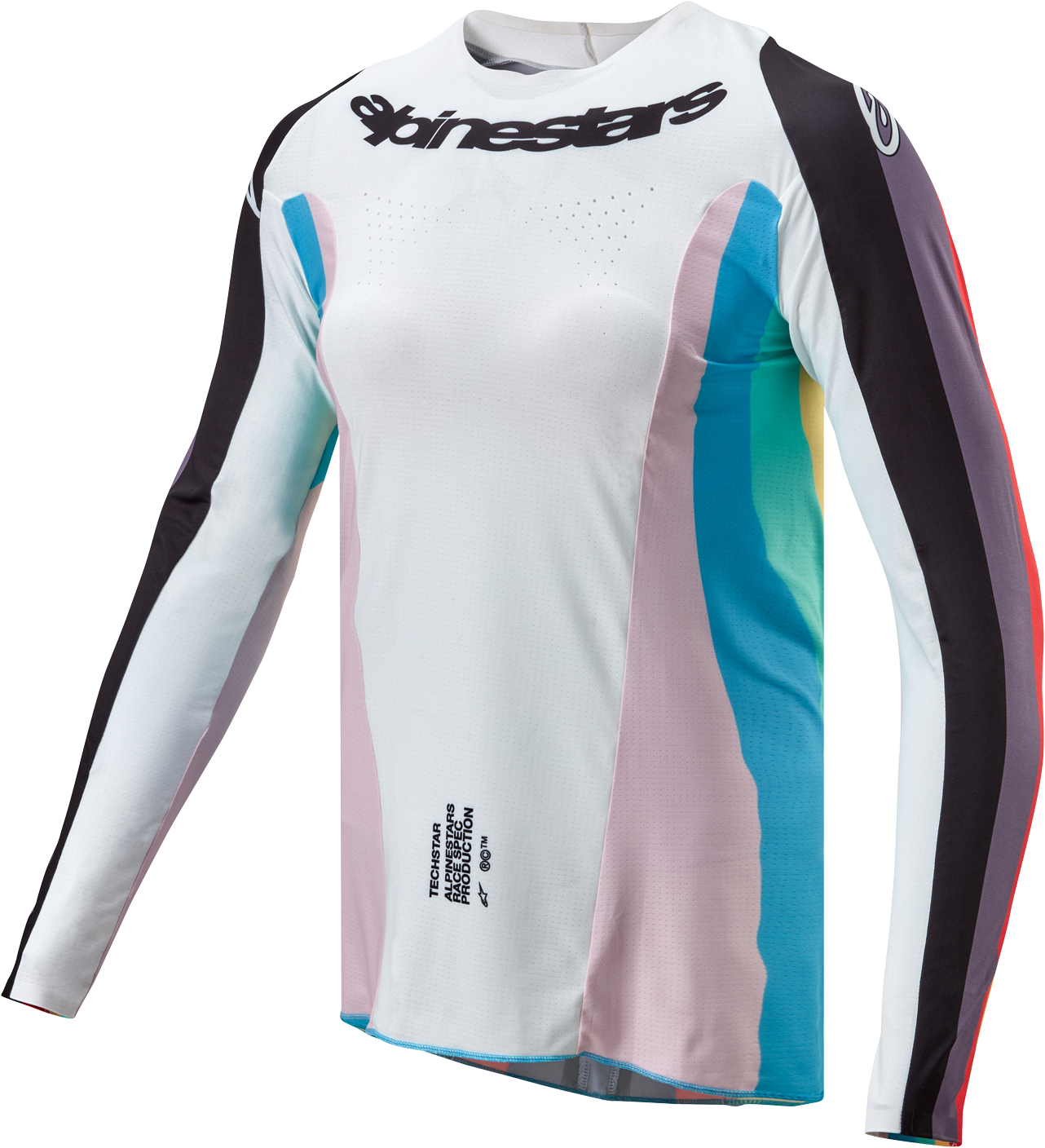 Alpinestars Camiseta de Cross Mujer  Stella Techstar Negro-Multicolor