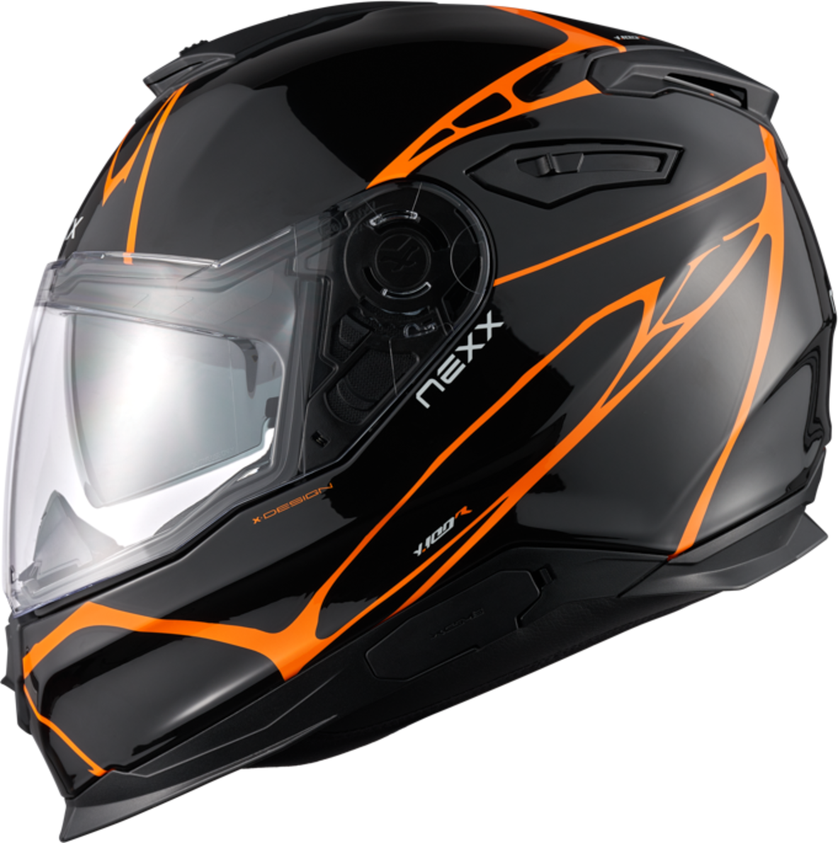 Nexx Casco Integral  Y.100 B-Side Negro-Naranja