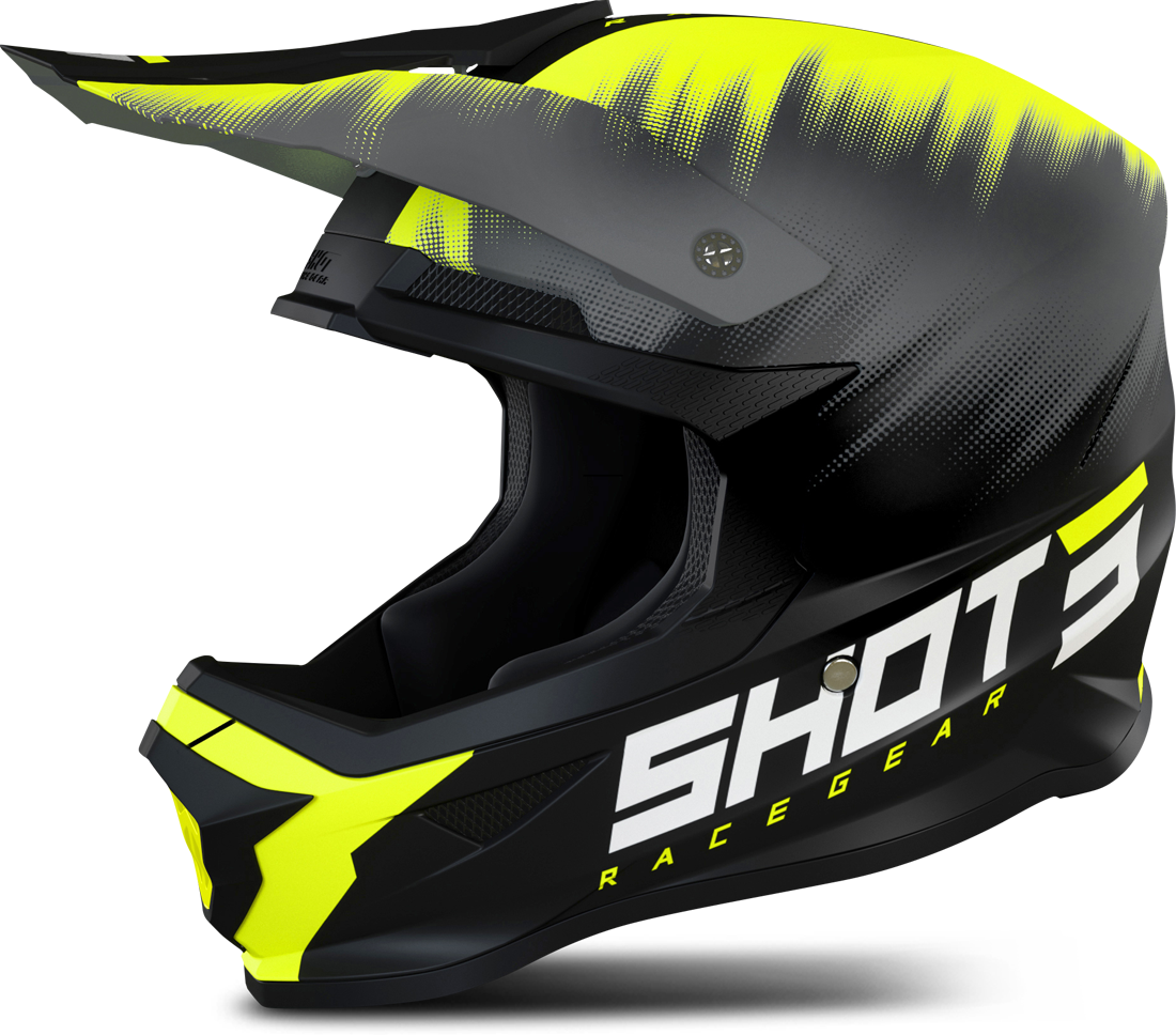 Shot Race Gear Casco de Cross Shot Furious Versus Neón-Amarillo