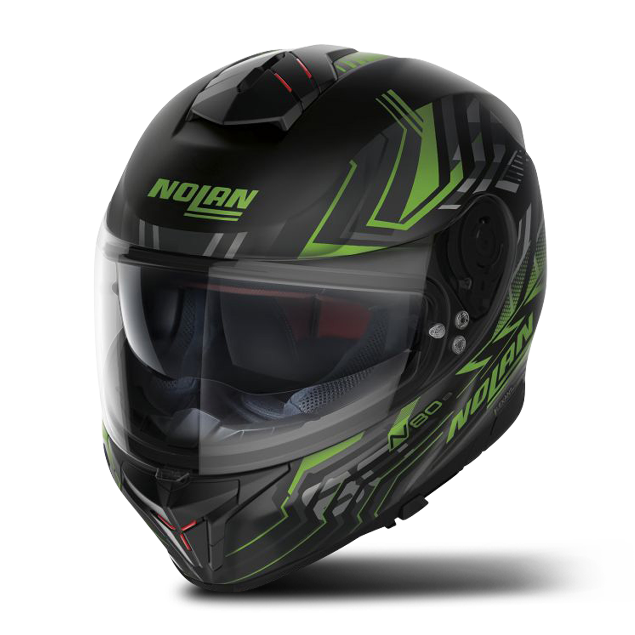 Nolan Casco Integral  N80-8 Turbolence N-Com Negro-Verde