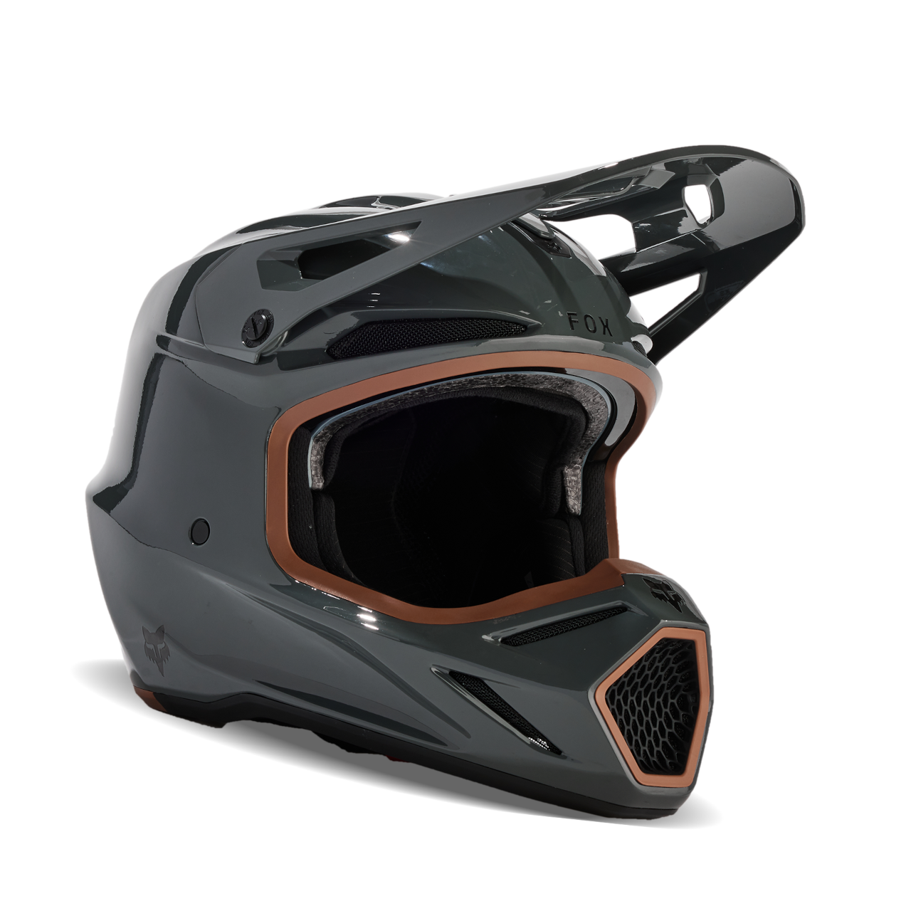 FOX Casco de Cross  V3 RS Carbon Sombra Oscura