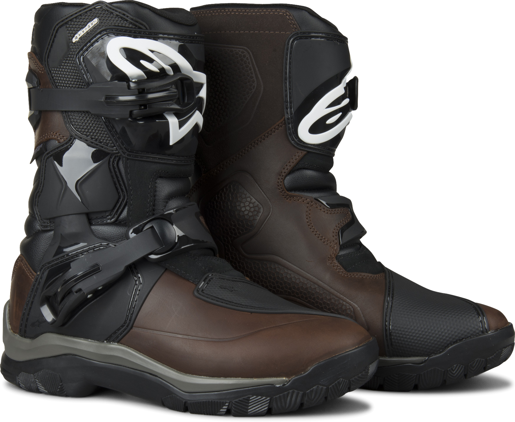 Alpinestars Botas de Moto  Belize DryStar Cuero Aceitado Marrón-Negro