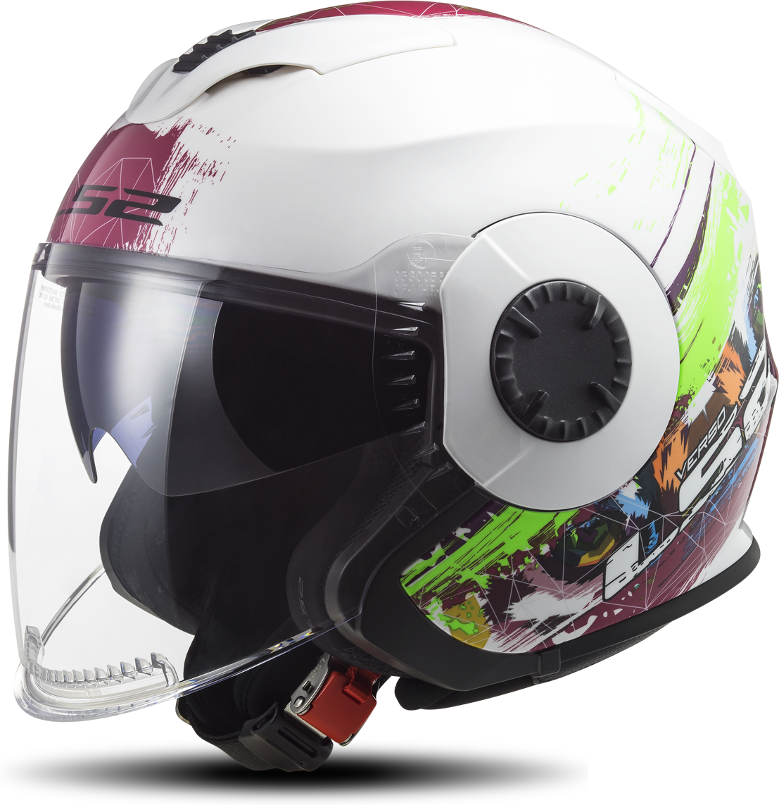 LS2 Casco Jet  OF570 SPRING Spring Blanco-Rosa