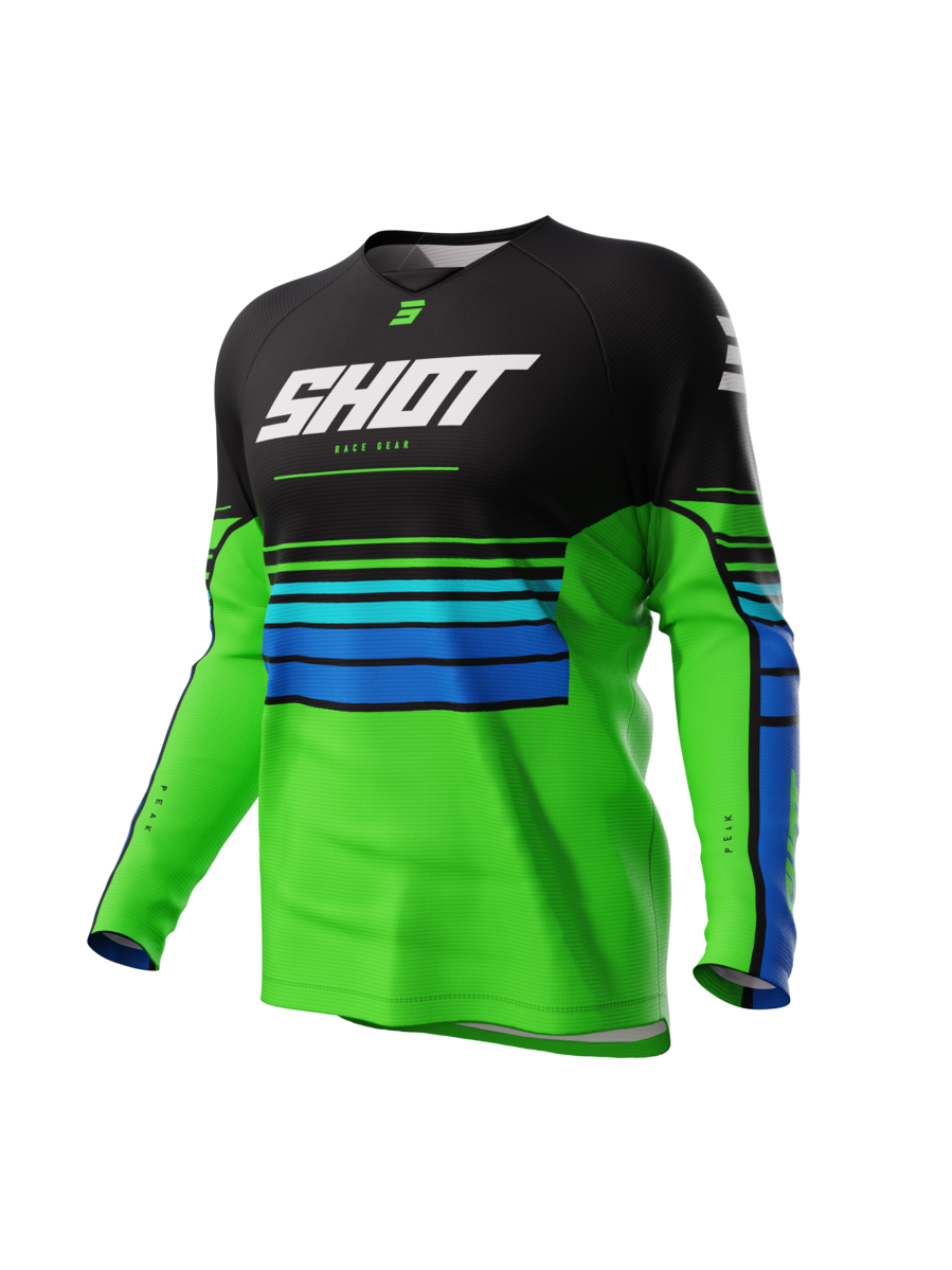 Shot Race Gear Camiseta de Cross Niño Shot Draw Verde
