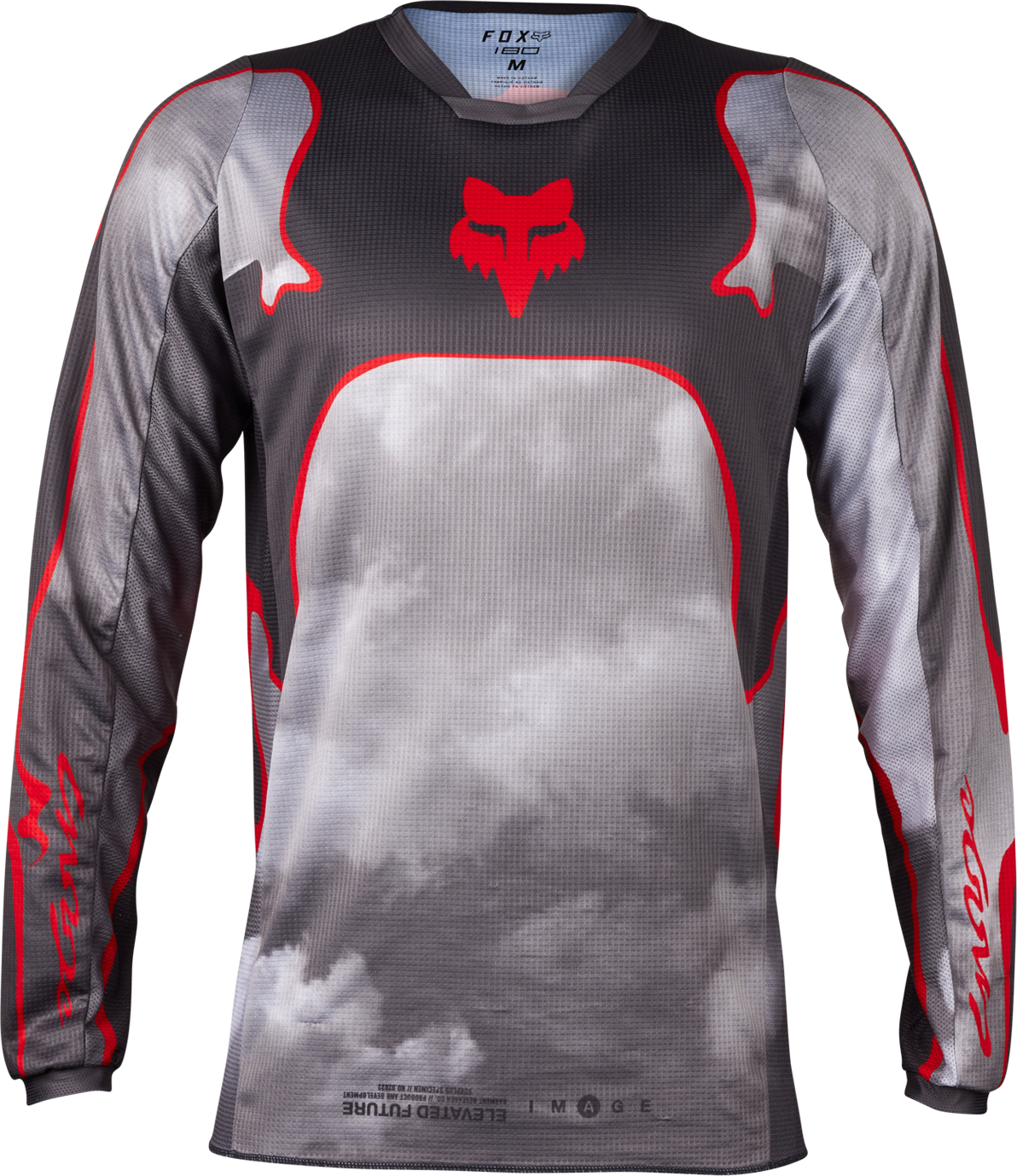 FOX Camiseta de Cross  180 Atlas Gris-Rojo