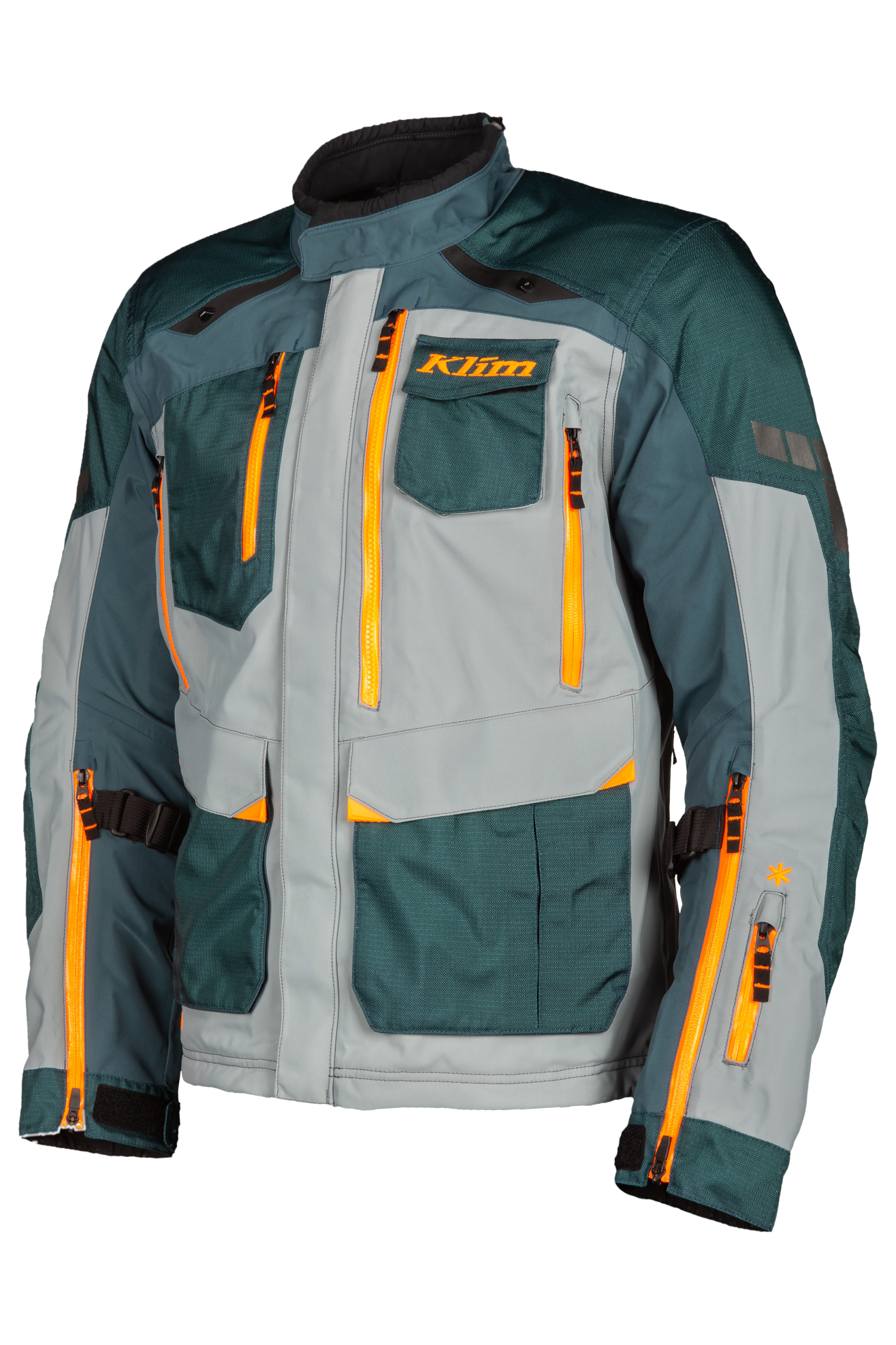 KLIM Chaqueta de Moto  Carlsbad Petrol-Strike-Naranja