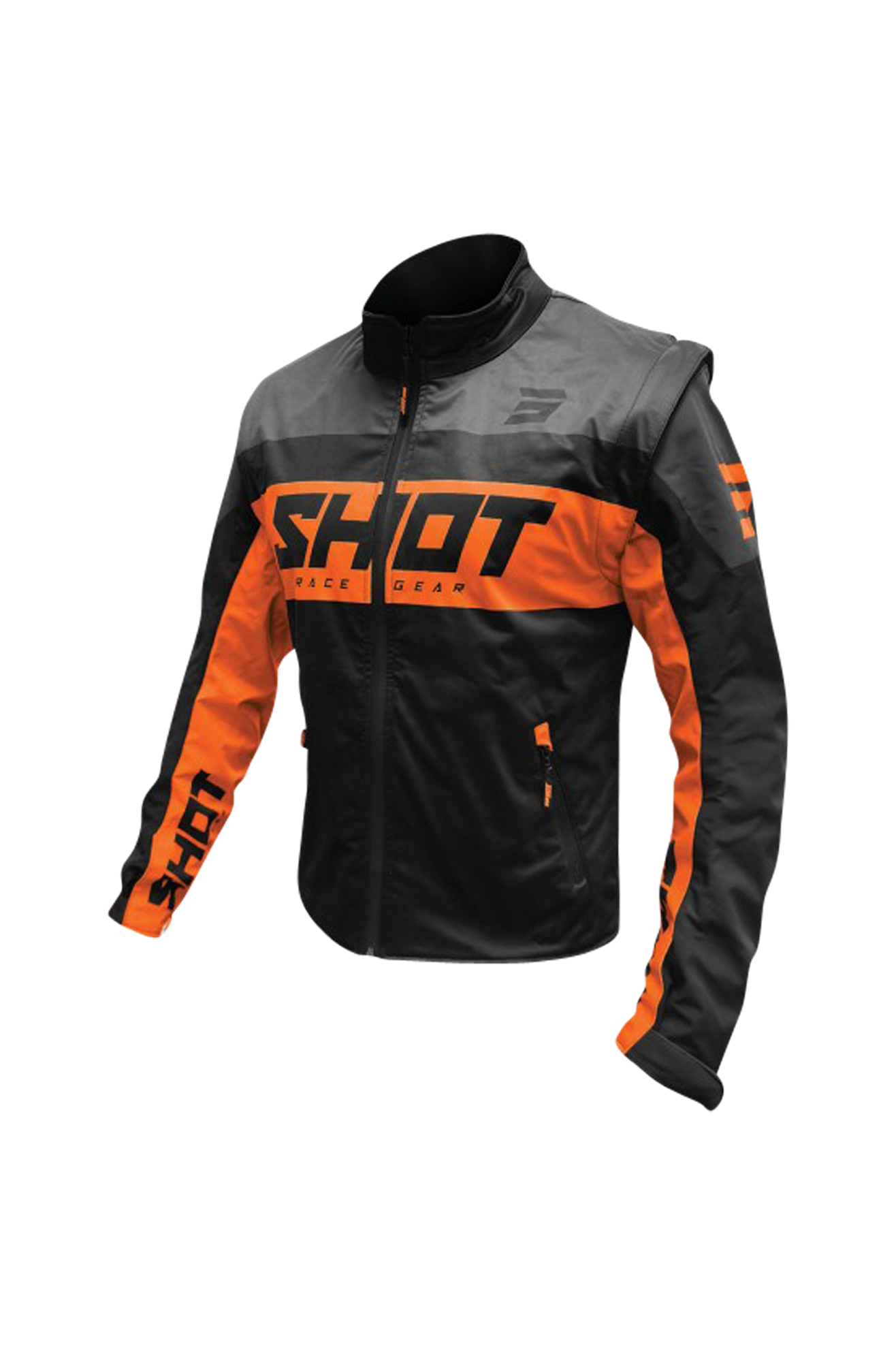 Shot Race Gear Chaqueta de Enduro Shot Softshell Lite 3.0 Negro-Naranja