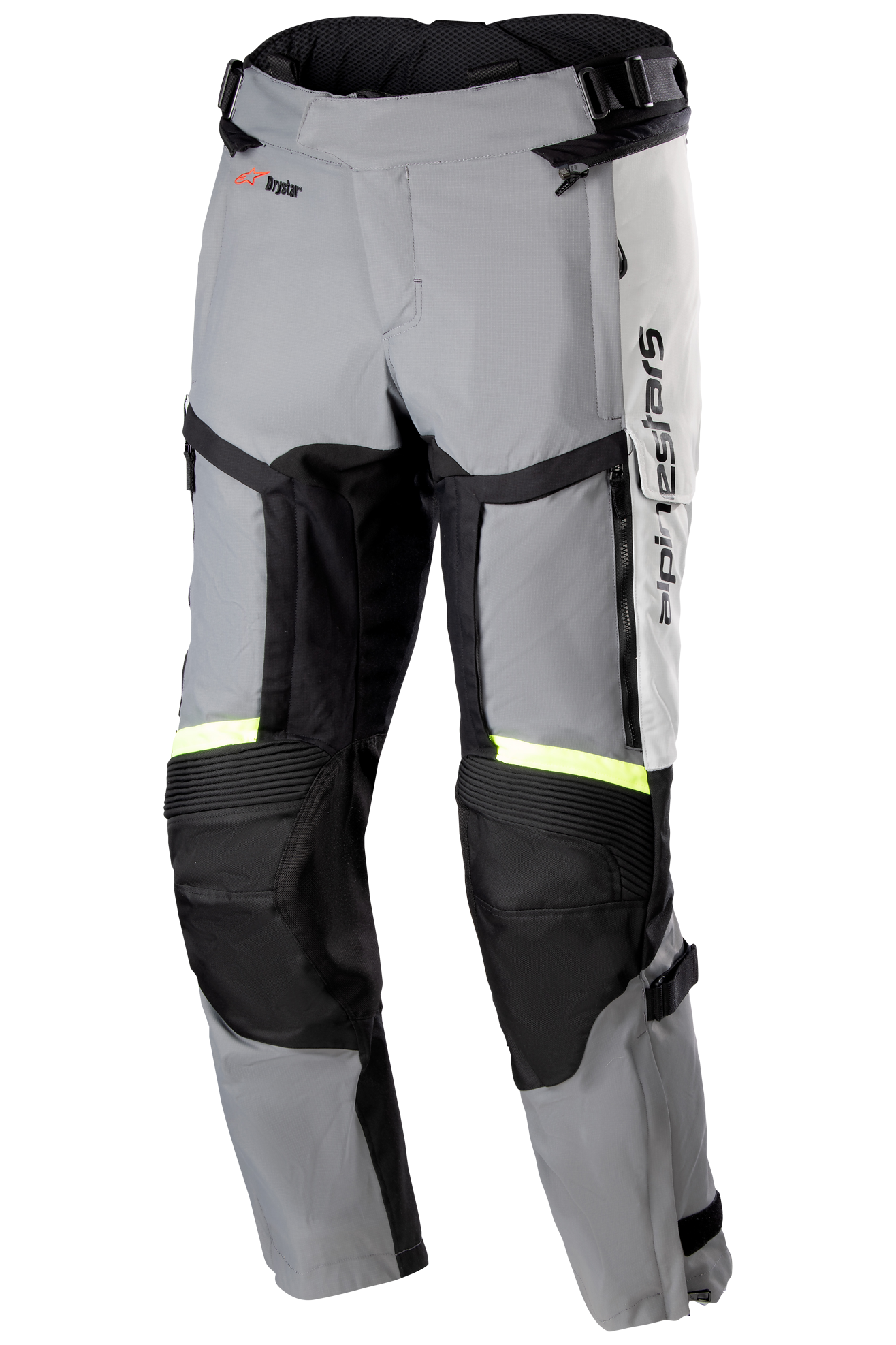 Alpinestars Pantalones de Moto  Bogota' Pro Drystar Gris Hielo-Gris Oscuro-Amarillo Fluo