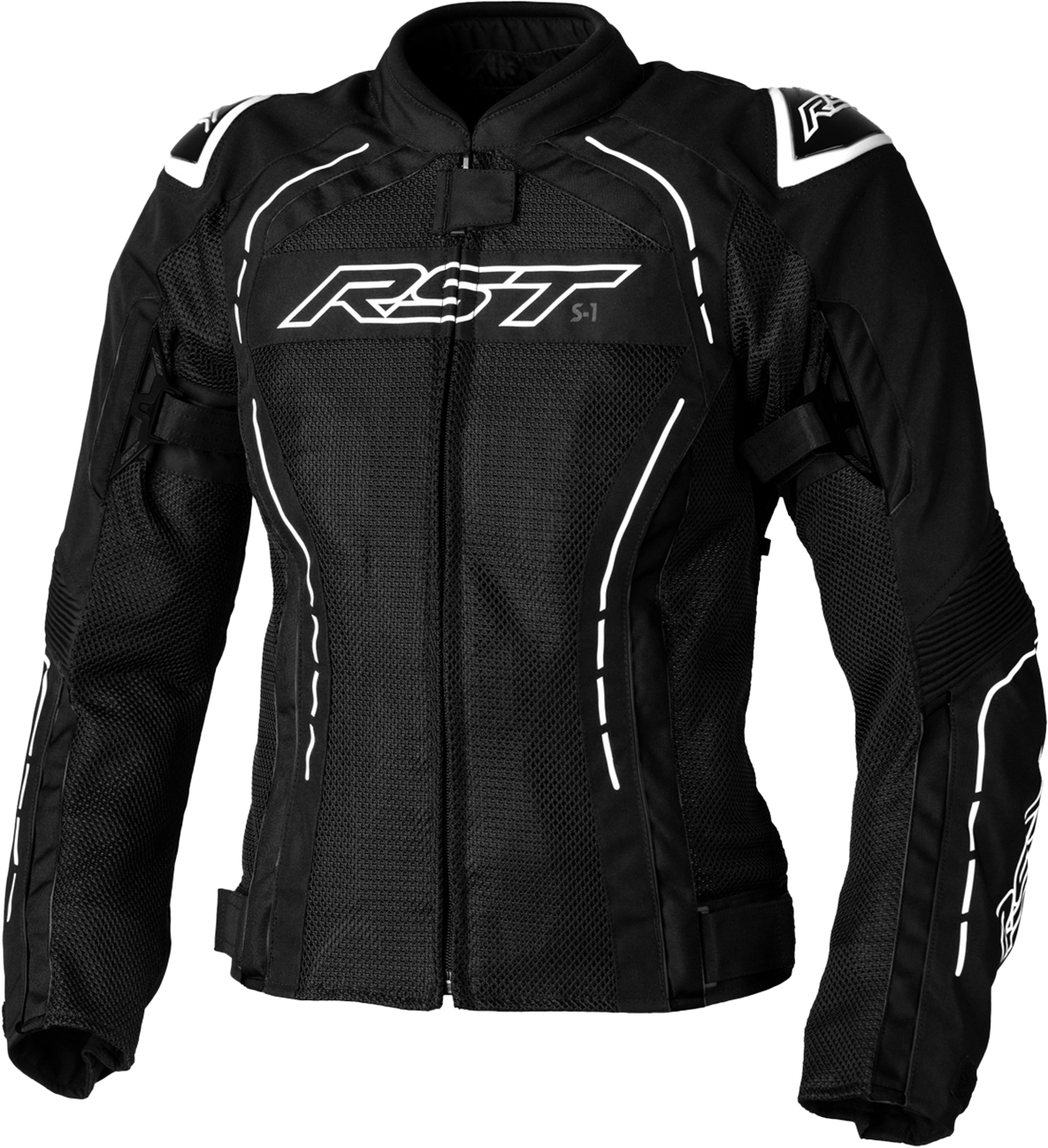 RST Chaqueta de Moto para Mujer  S1 Mesh Negro-Blanco