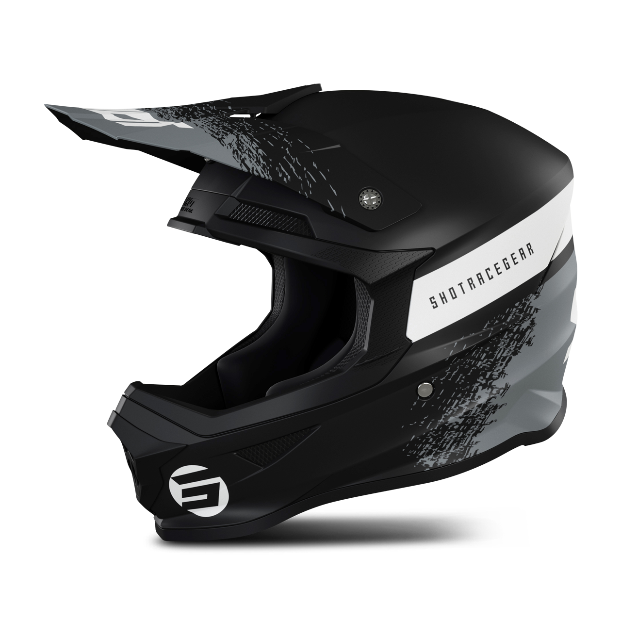 Shot Race Gear Casco de Cross Shot Furious Roll Negro-Gris