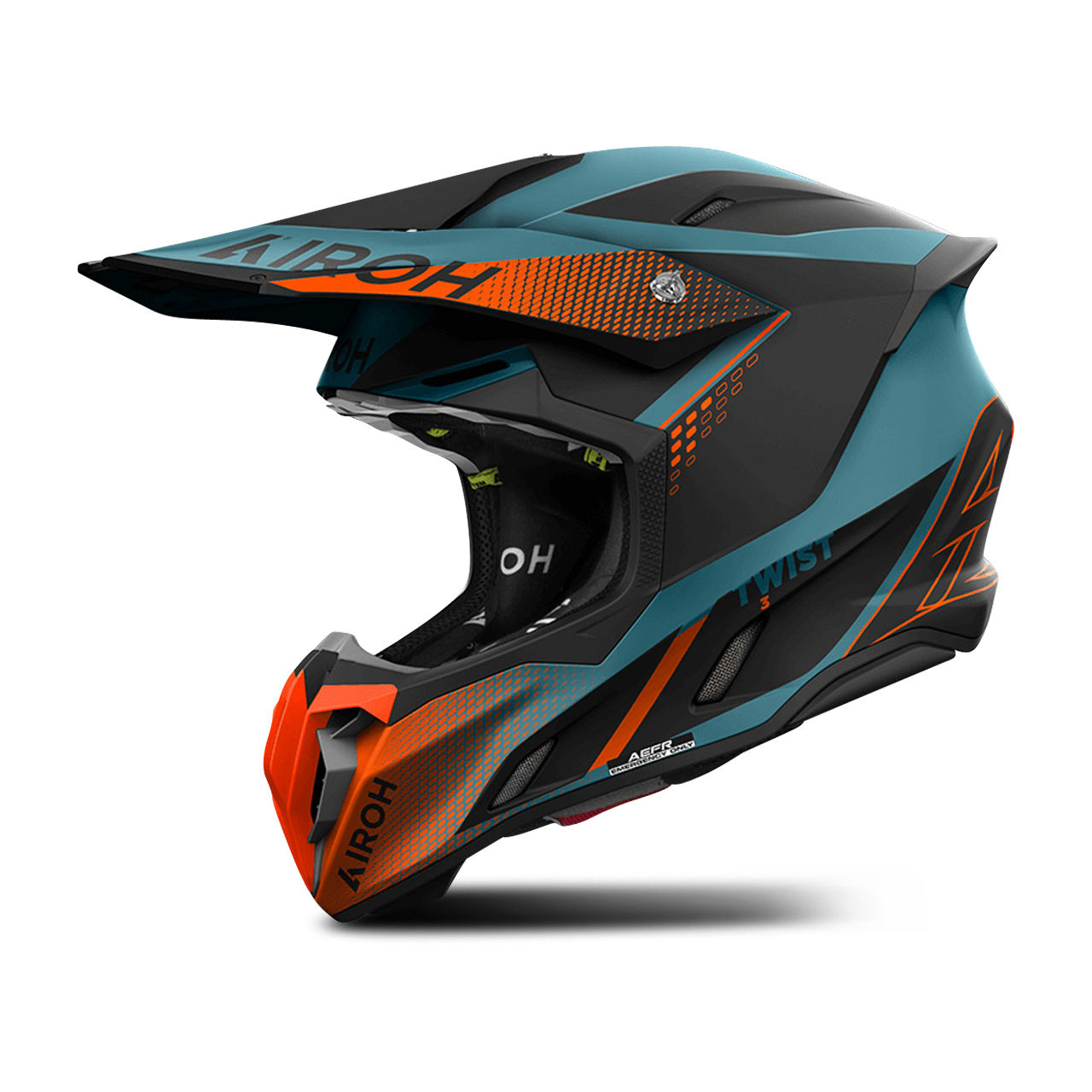 Airoh Casco de Cross  Twist 3 Shard Naranja Mate