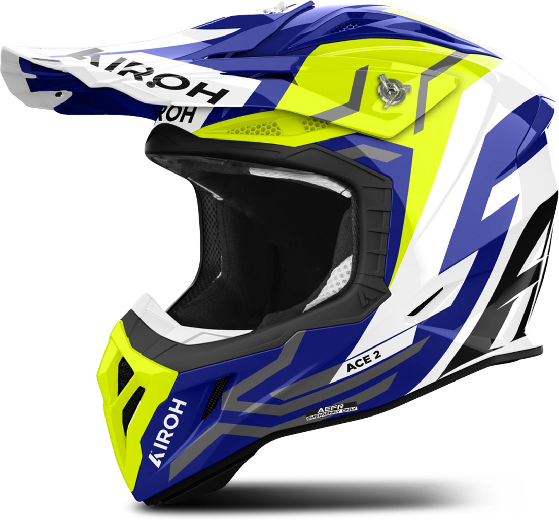 Airoh Casco de Cross  Aviator Ace 2 Ground Amarillo Brillante