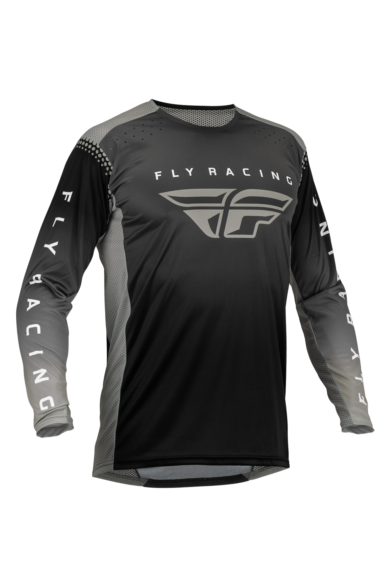FLY Racing Camiseta de Cross  Lite Negro-Gris