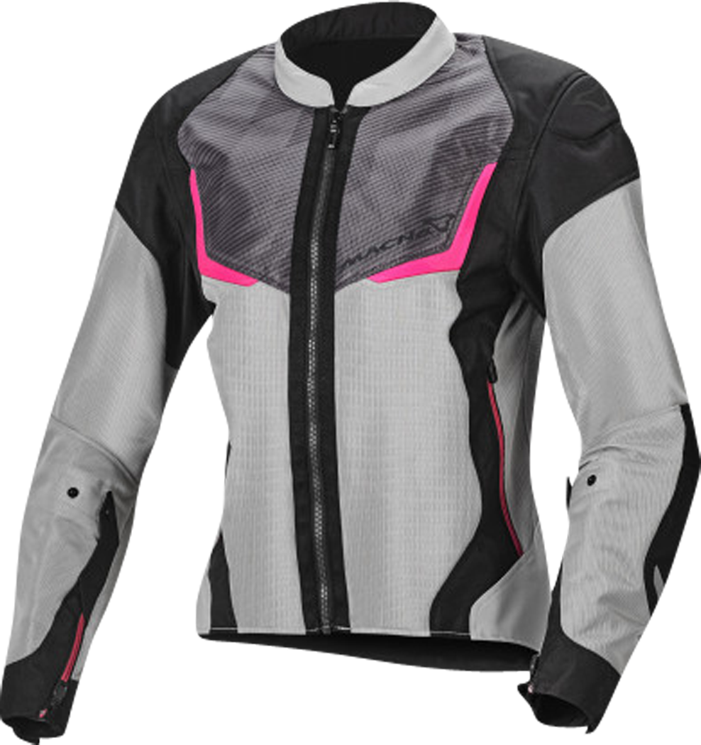 Macna Chaqueta de Moto  Orcano Mujer Rosa-Blanco