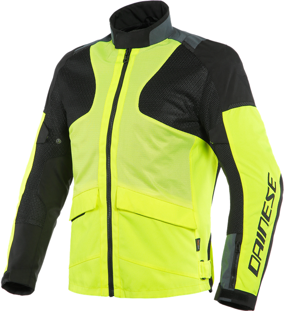 Dainese Chaqueta de Moto  Air Tourer Tex Amarillo Fluo-Ébano-Negro