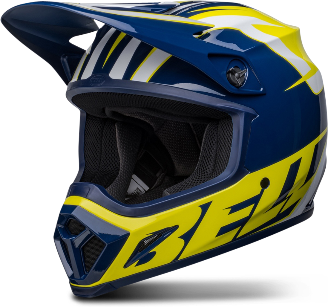 BELL Casco de Cross  MX-9 Mips® Mi Spark Azul-Amarillo