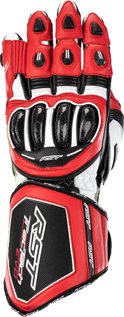 RST Guantes de Moto  TracTech Evo 4 Rojo-Blanco-Negro