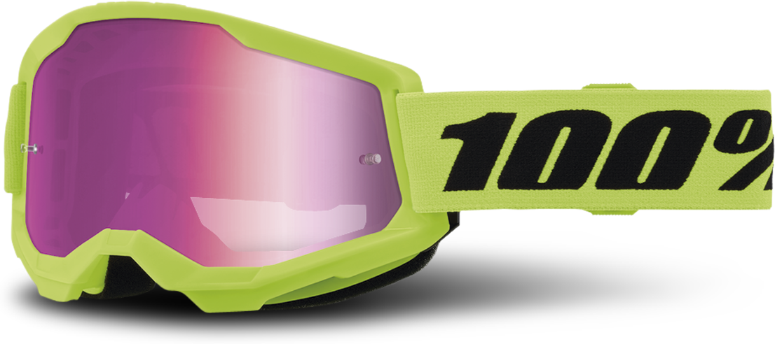 100% Gafas de Cross Niño  Strata 2 Amarillo-Rosa