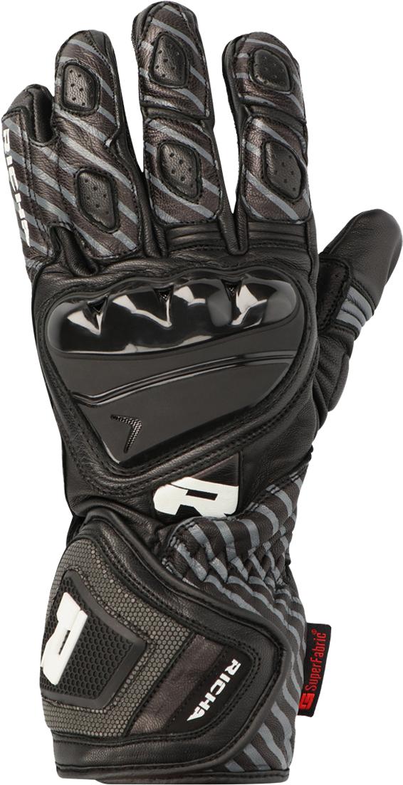 Richa Guantes de Moto  Savage 3 Negro-Gris Oscuro