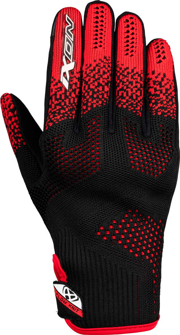 Ixon Guantes de Moto  IXFLOW KNIT Negro-Rojo