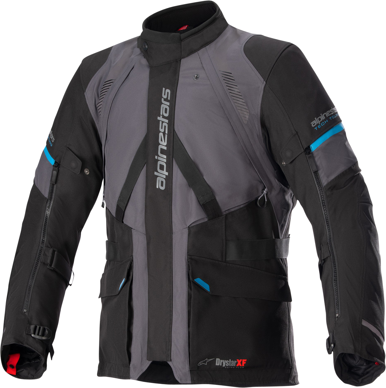 Alpinestars Chaqueta de Moto  Monteira Drystar XF Gris Alquitrán-Negro-Azul Metil