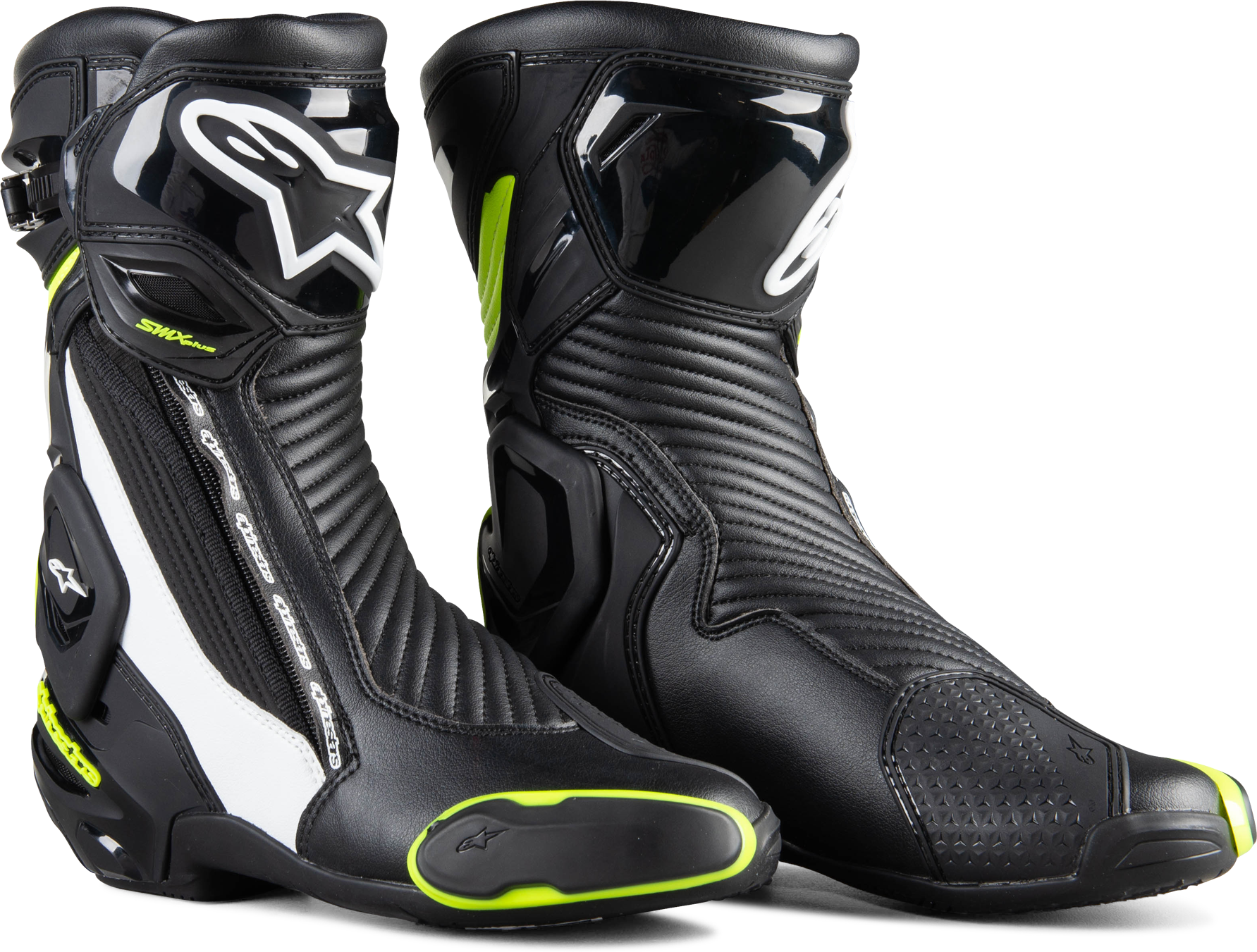 Alpinestars Botas de Moto  SMX Plus V2 Negro-Blanco-Amarillo Fluo