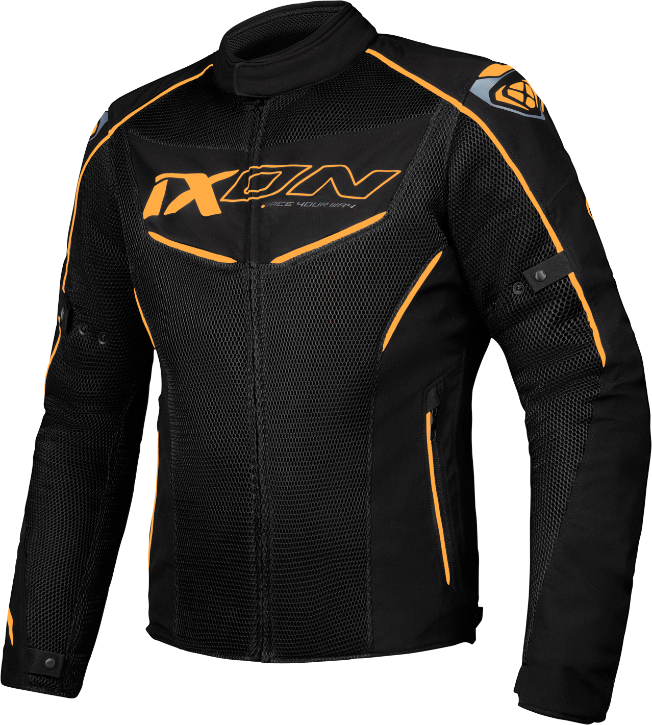 Ixon Chaqueta de Moto  Flicker Negro-Naranja