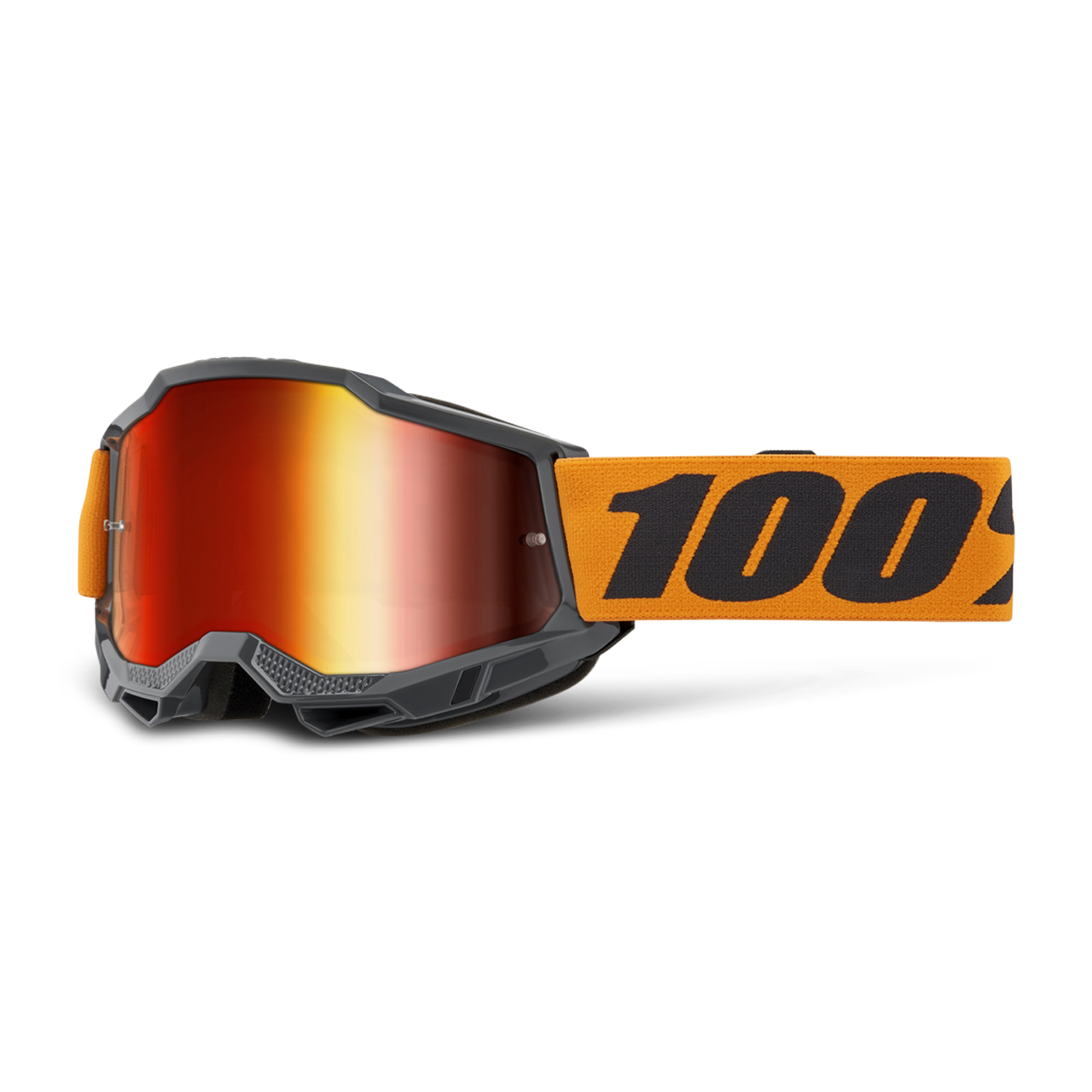 100% Gafas de Cross  Accuri 2 Naranja-Lente Espejo Roja