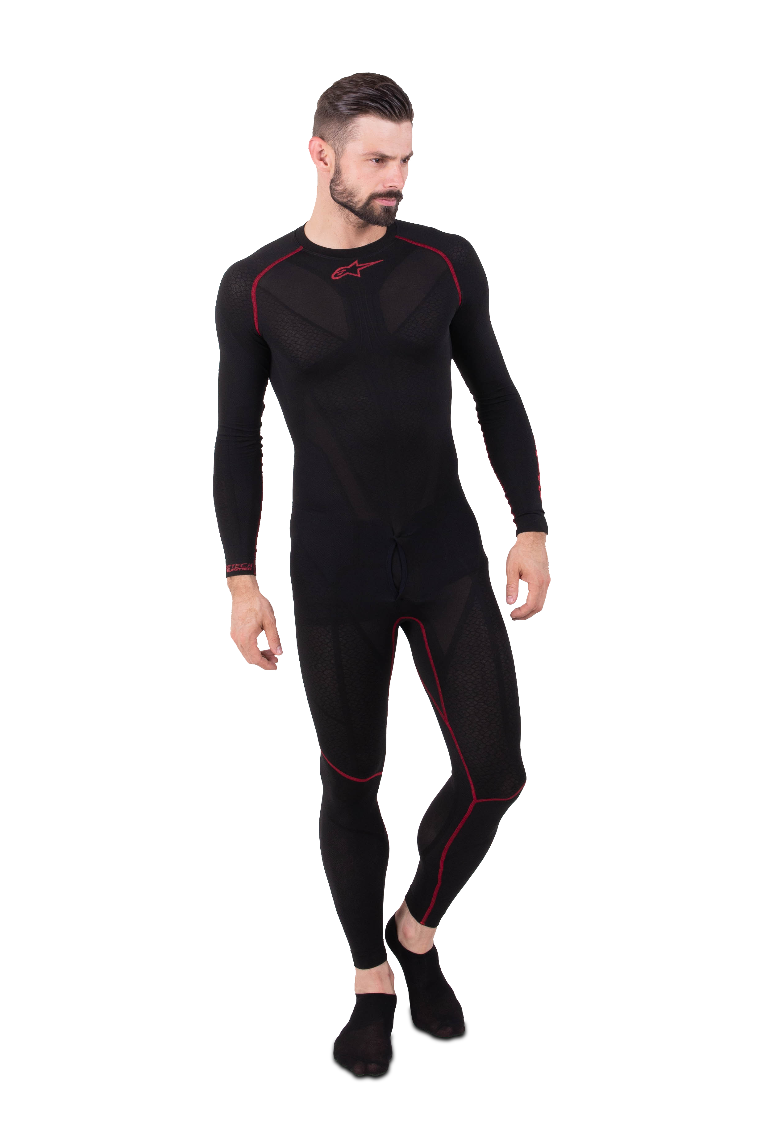 Alpinestars Pantalones Interiores  Ride Tech Lite Negro-Rojo