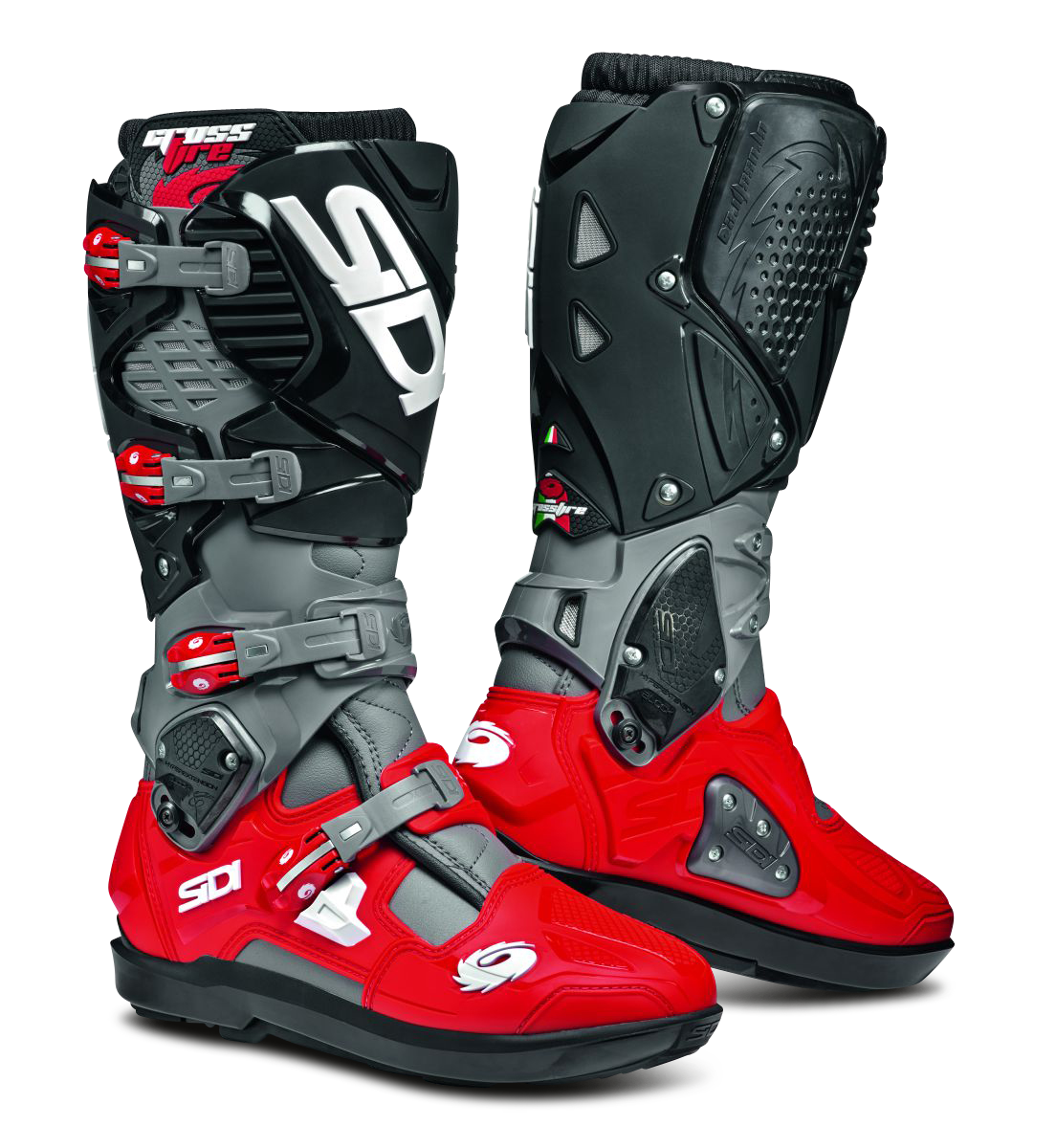 Sidi Botas de Cross  Crossfire 3 SRS Gris-Rojo-Negro