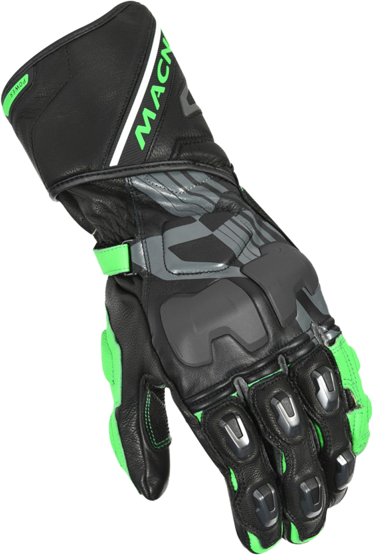 Macna Guantes de Moto  Power Track Verde-Negro