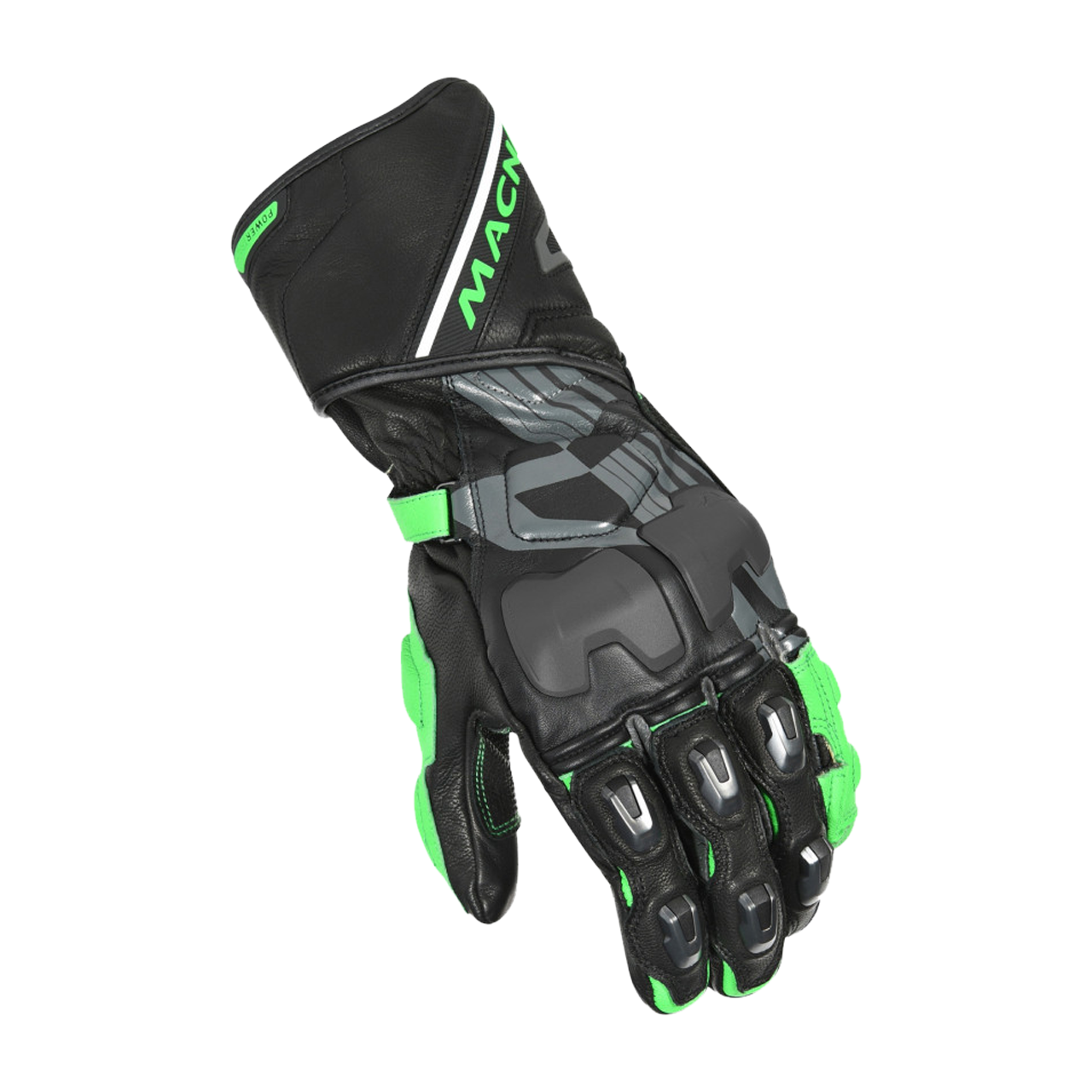 Macna Guantes de Moto  Power Track Verde-Negro