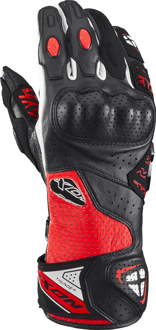 Ixon Guantes de Moto  Thunder Air Negro-Rojo-Blanco