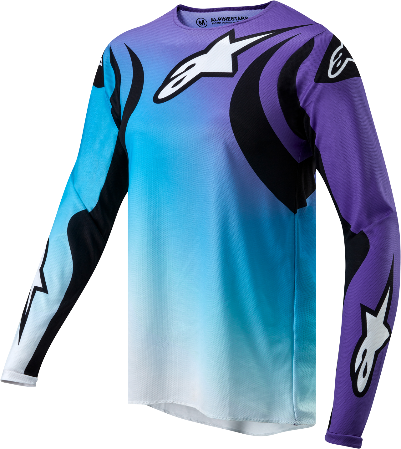 Alpinestars Camiseta de Cross Mujer  Stella Fluid Blanco-Turquesa