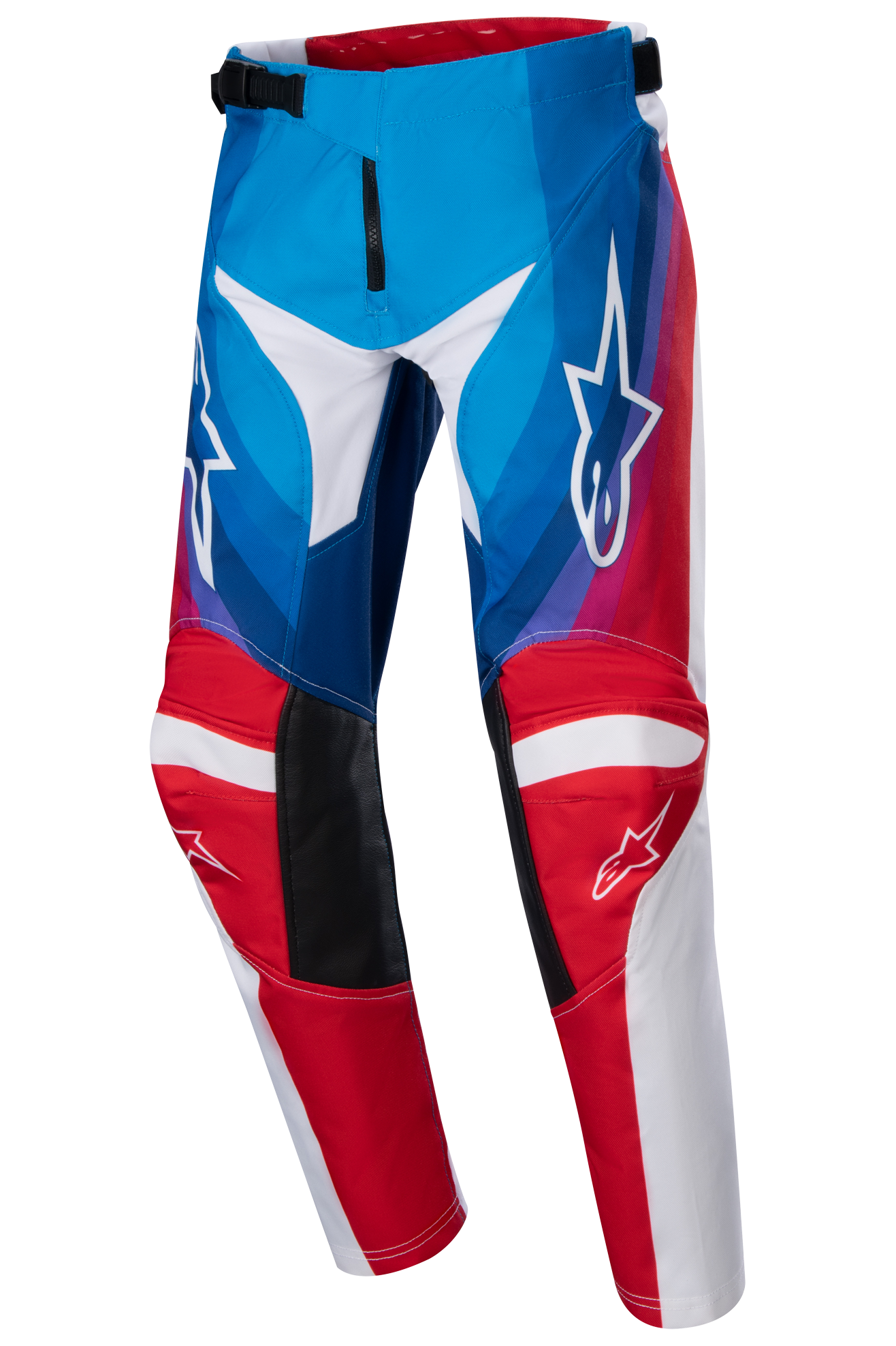 Alpinestars Pantalones de Cross Niño  Racer Pneuma Azul-Rojo Marte-Blanco