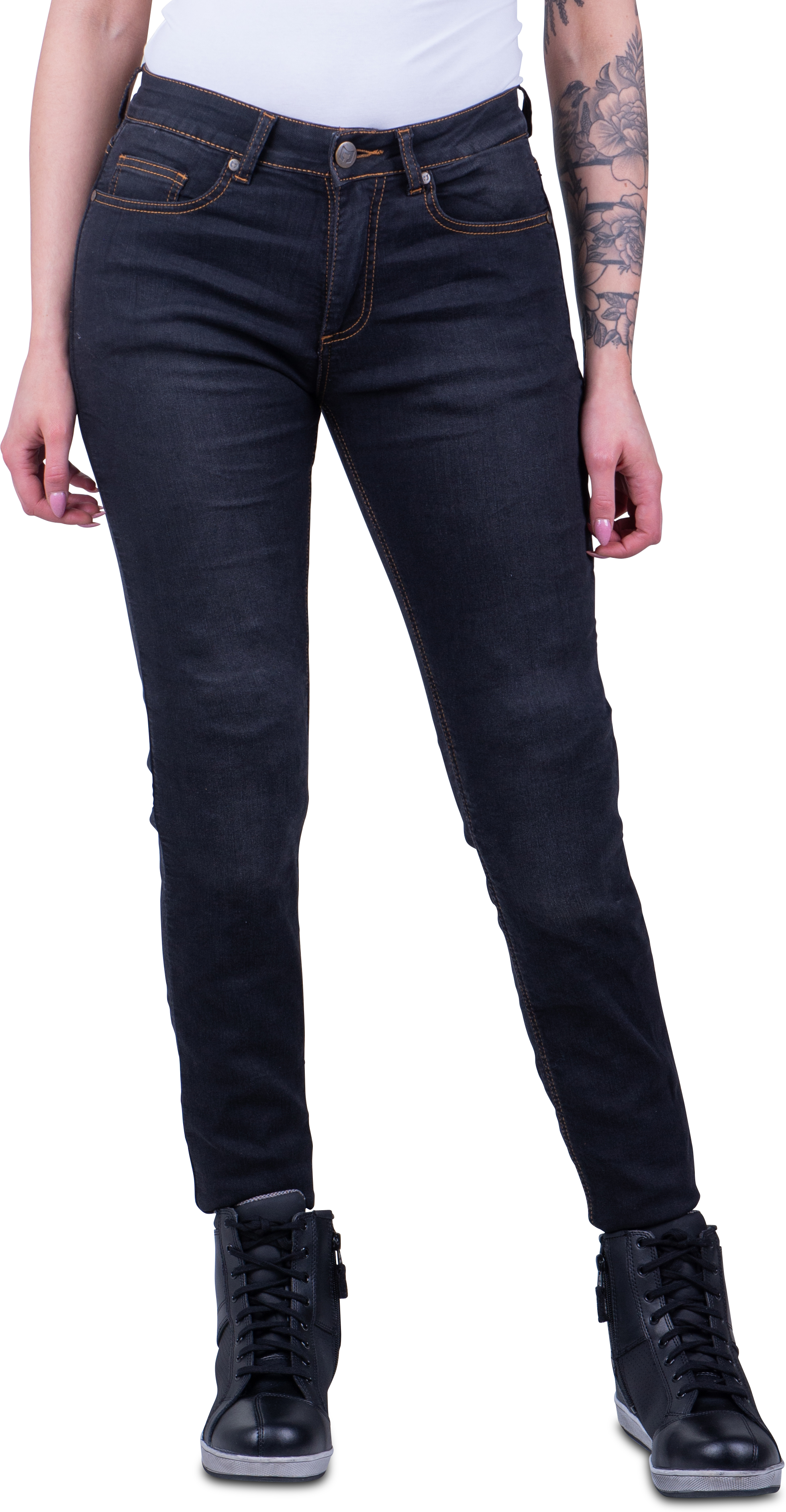 Course Vaqueros de Moto Mujer  Lara Slim Fit Negros