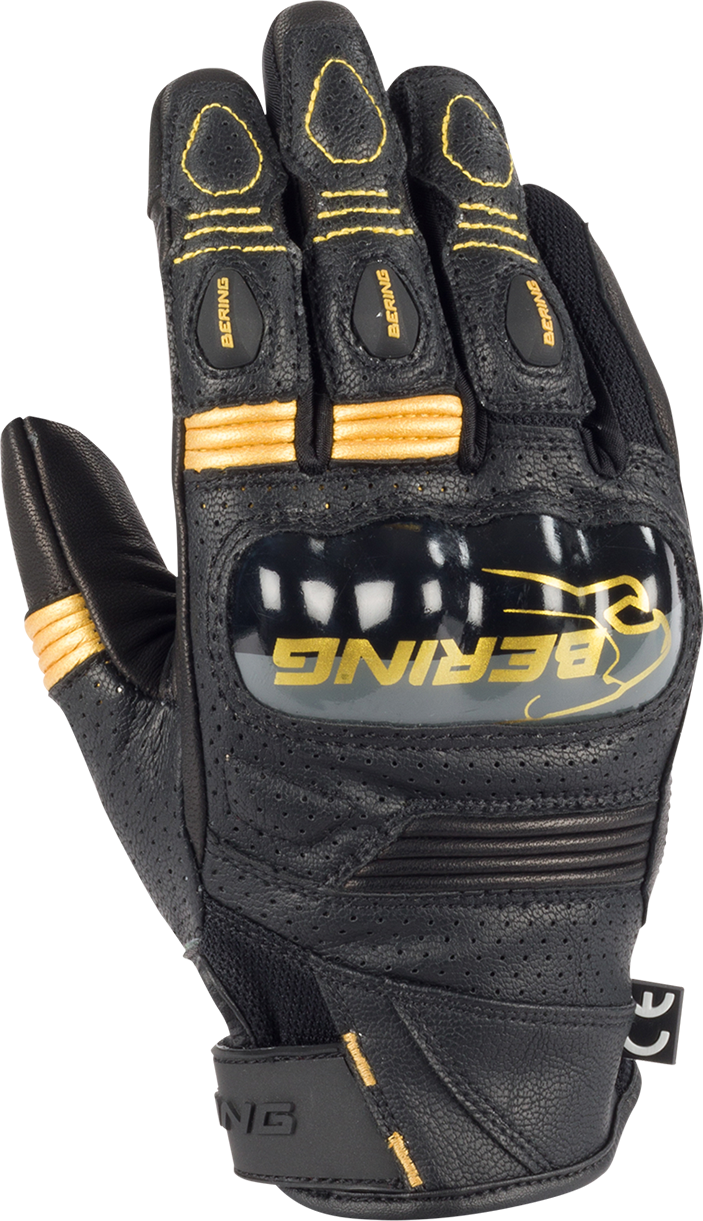 Bering Guantes de Moto Mujer  Axel Negro-Dorado