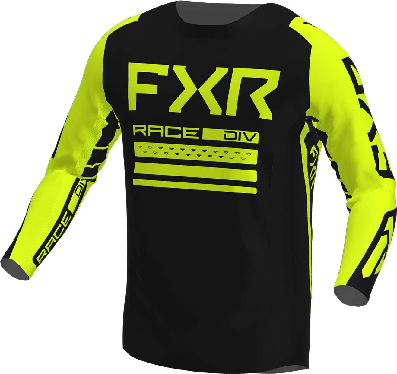 FXR Camiseta de Cross  Contender Negro-Hivis