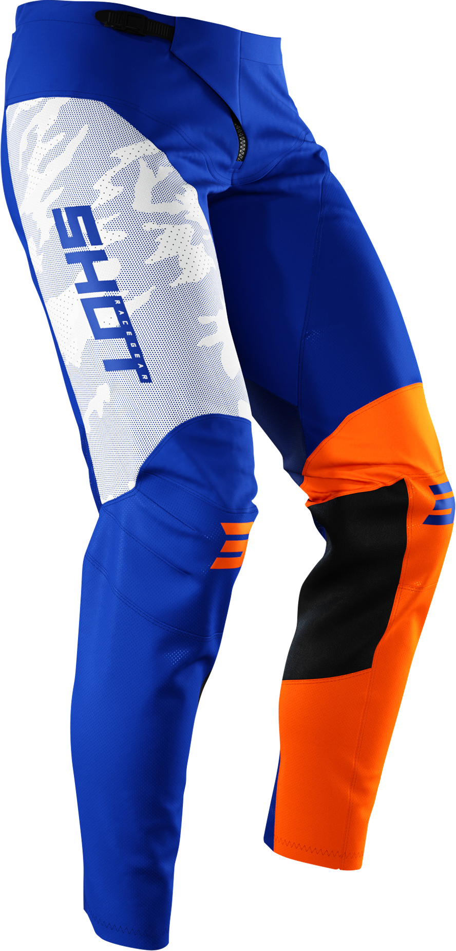 Shot Race Gear Pantalones de Cross Shot Camo Camuflaje-Naranja