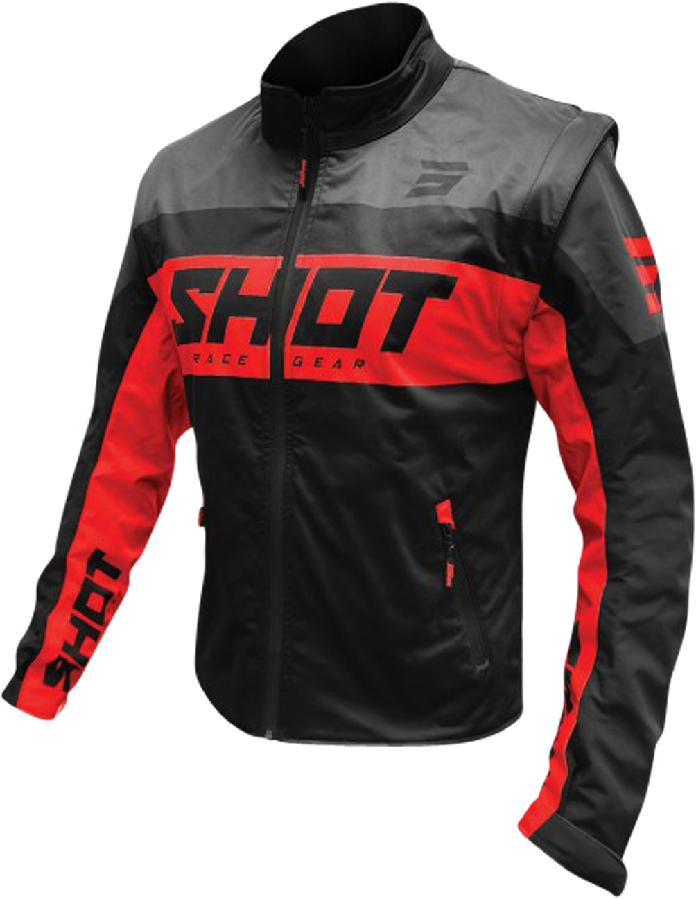 Shot Race Gear Chaqueta de Enduro Shot Softshell Lite 3.0 Negro-Rojo