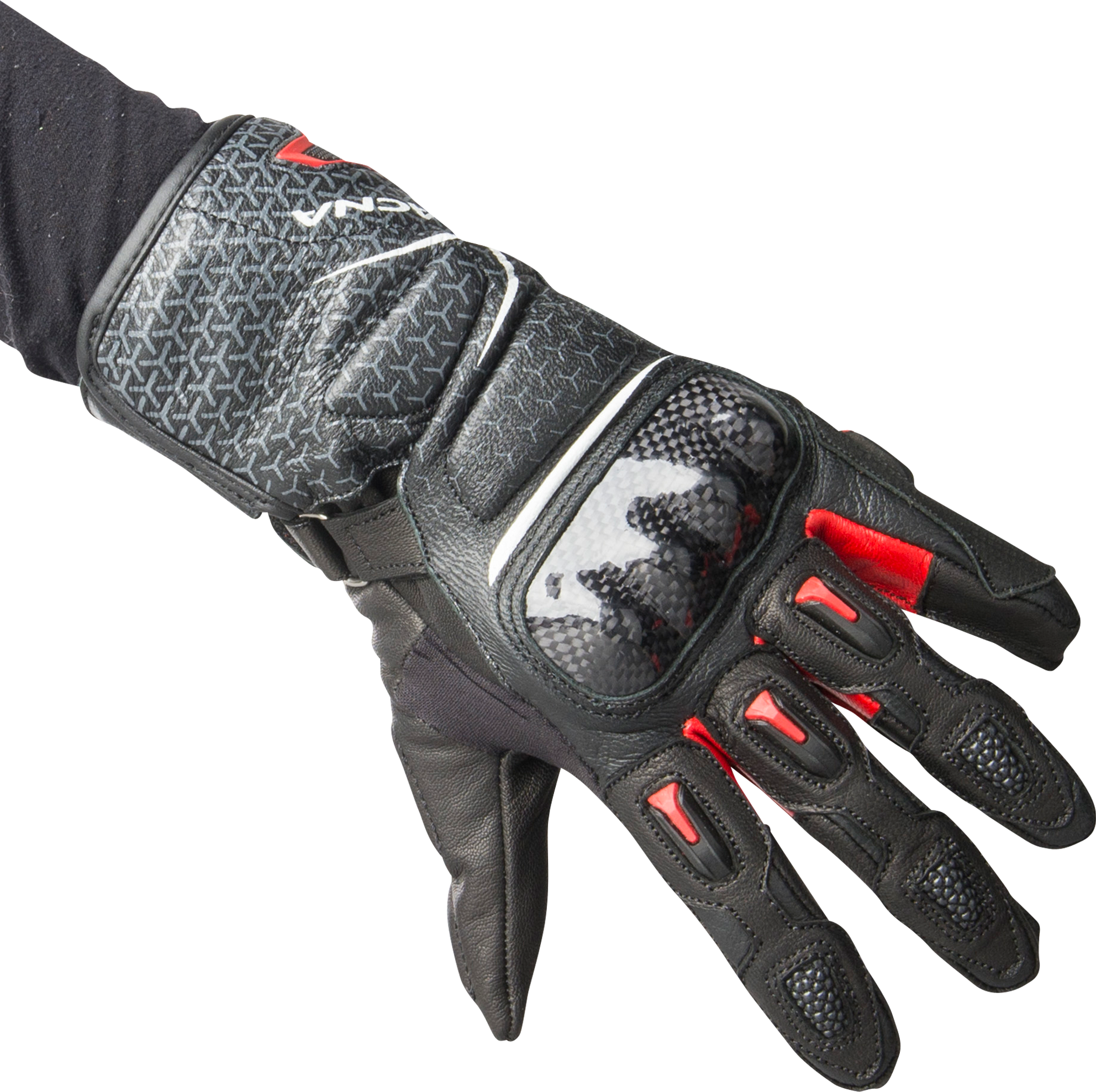 Macna Guantes de Moto  Street R Niño Negro-Blanco-Rojo