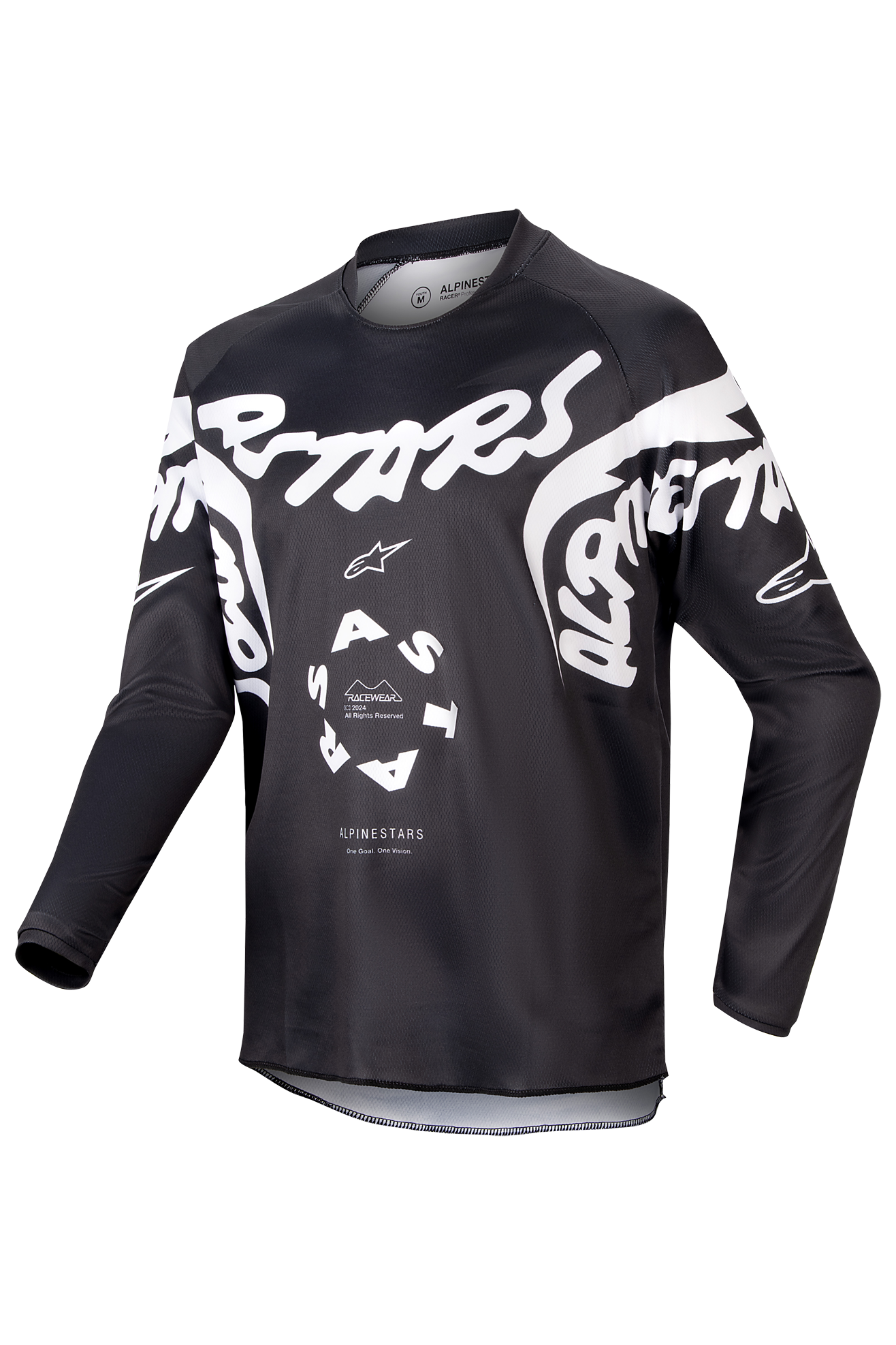 Alpinestars Camiseta de Cross Niño  Racer Hana Negro-Blanco