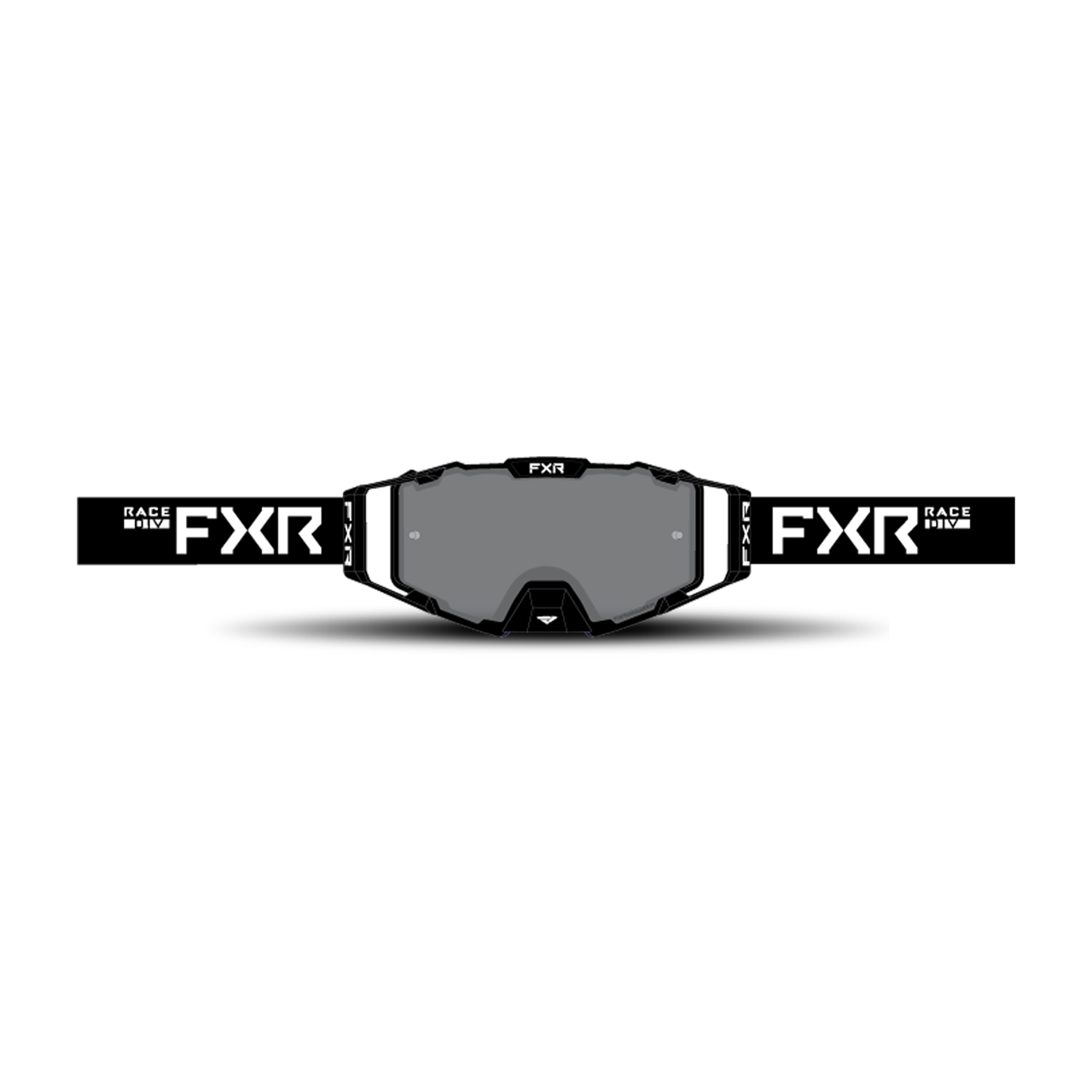 FXR Gafas de Cross  Combat Lente Ahumada Negro-Blanco