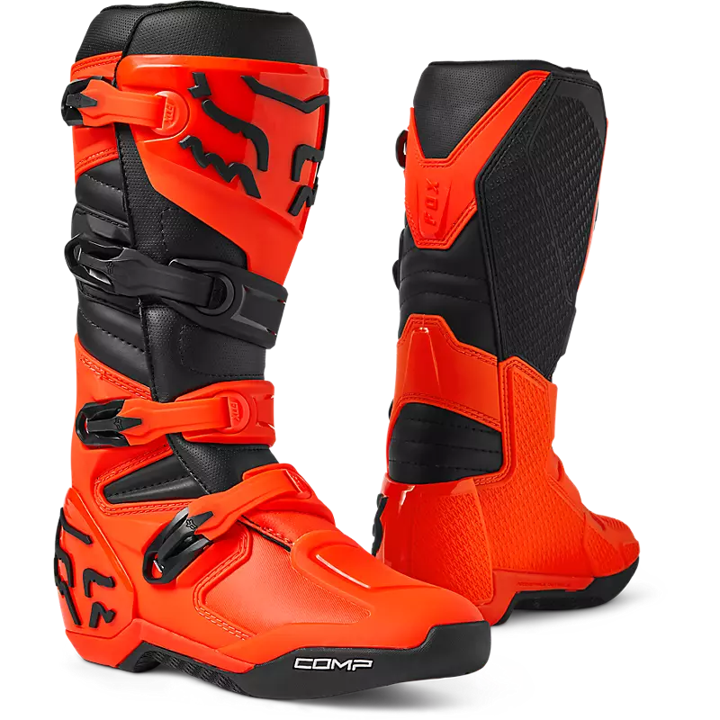 FOX Botas de Cross  Comp Naranja Fluo