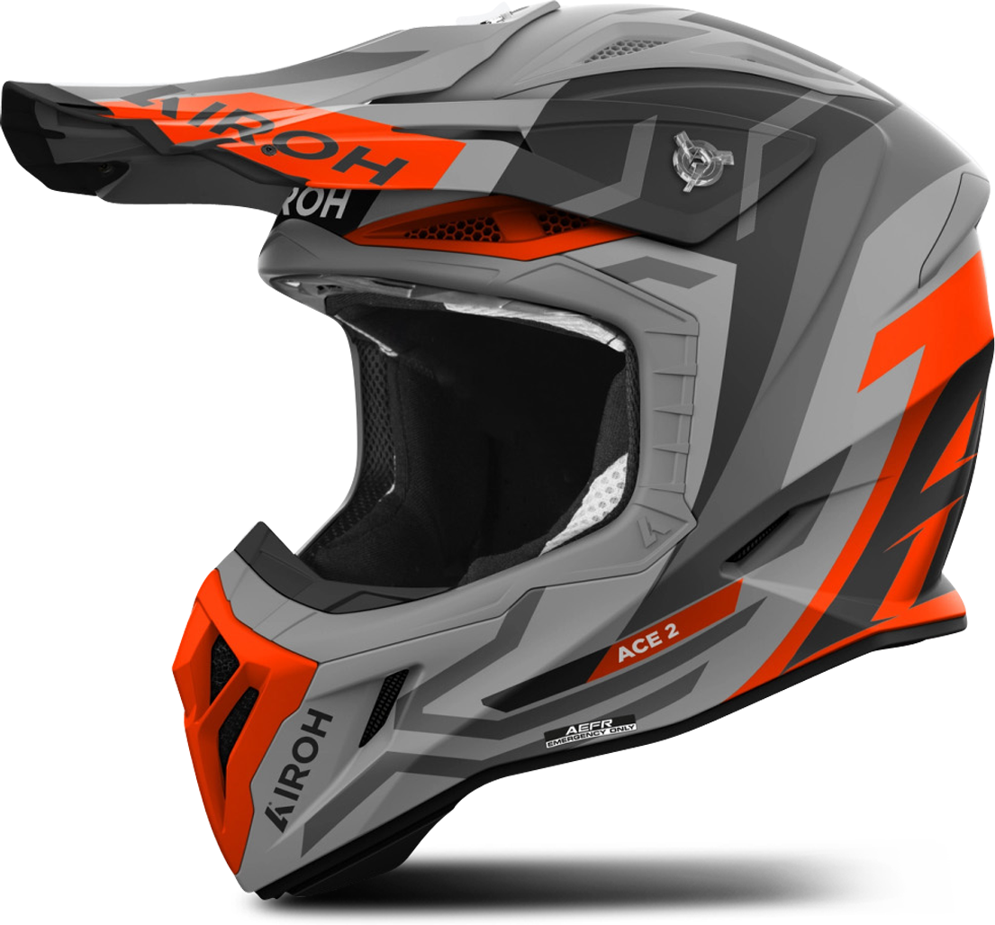 Airoh Casco de Cross  Aviator Ace 2 Ground Naranja Mate