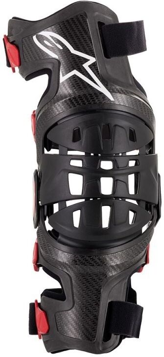 Rodillera Alpinestars Bionic-10 Carbon Knee Brace Derecha Negro Rojo 6500319-13