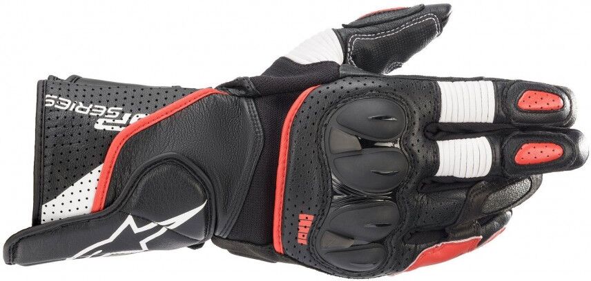 Guantes Alpinestars Sp-2 V3 Negro Blanco Rojo  3558221